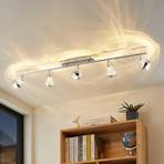 Lucande Kilio-LED-kattokohdevalo, 5 lamppua, kromi