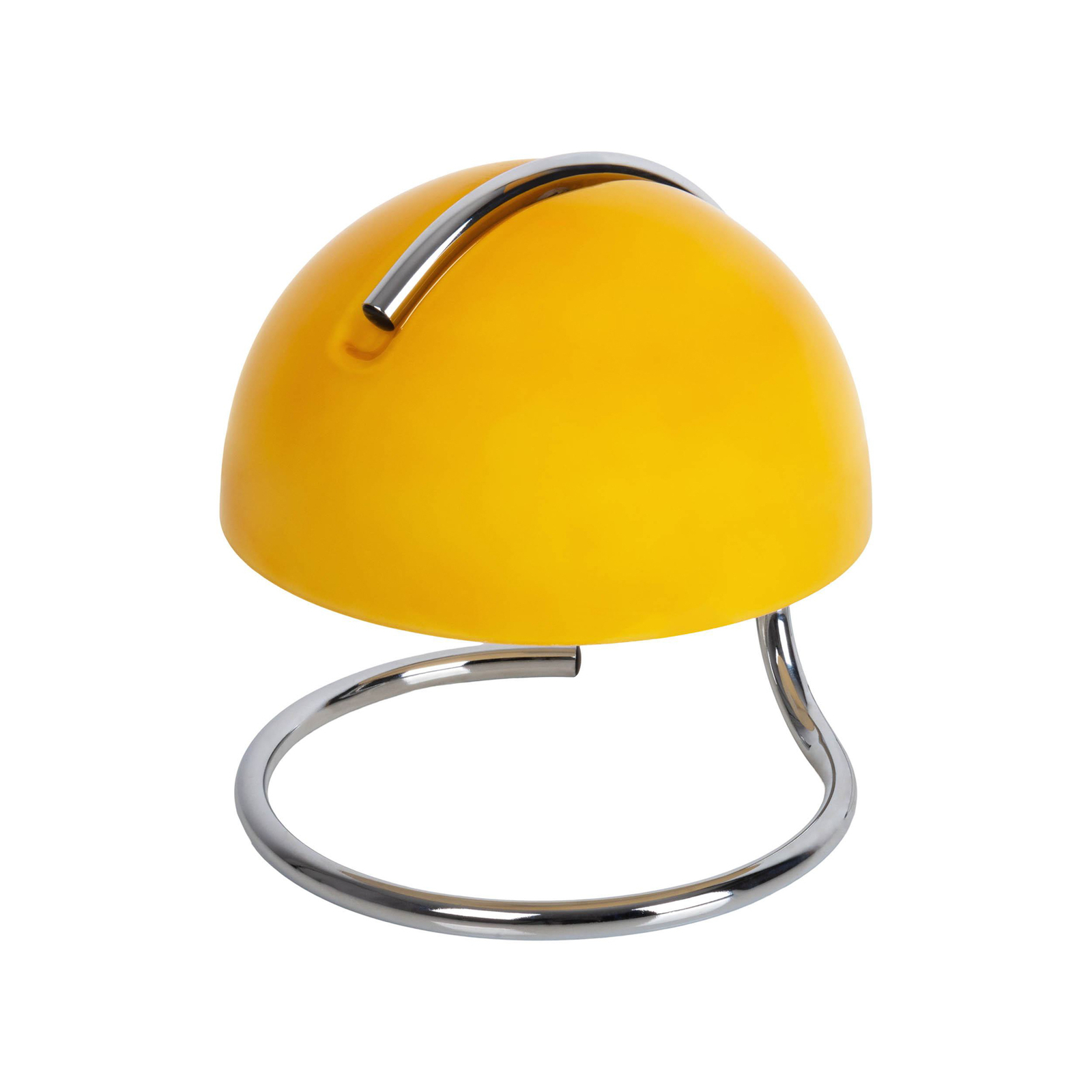 Burano table lamp, yellow, height 25 cm, glass/metal, E27