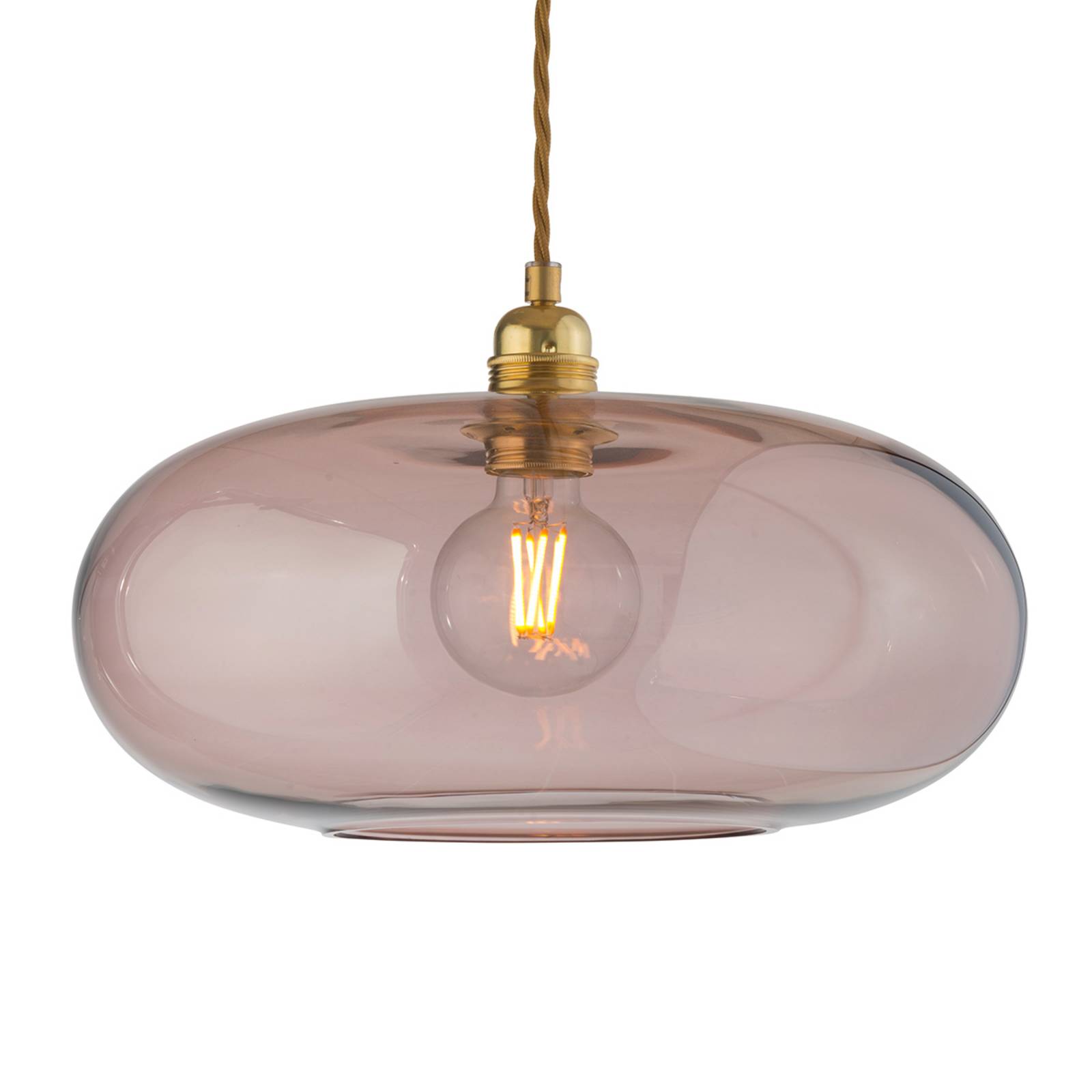 EBB & FLOW Horizon hanglamp rosé-bruin Ø 36 cm