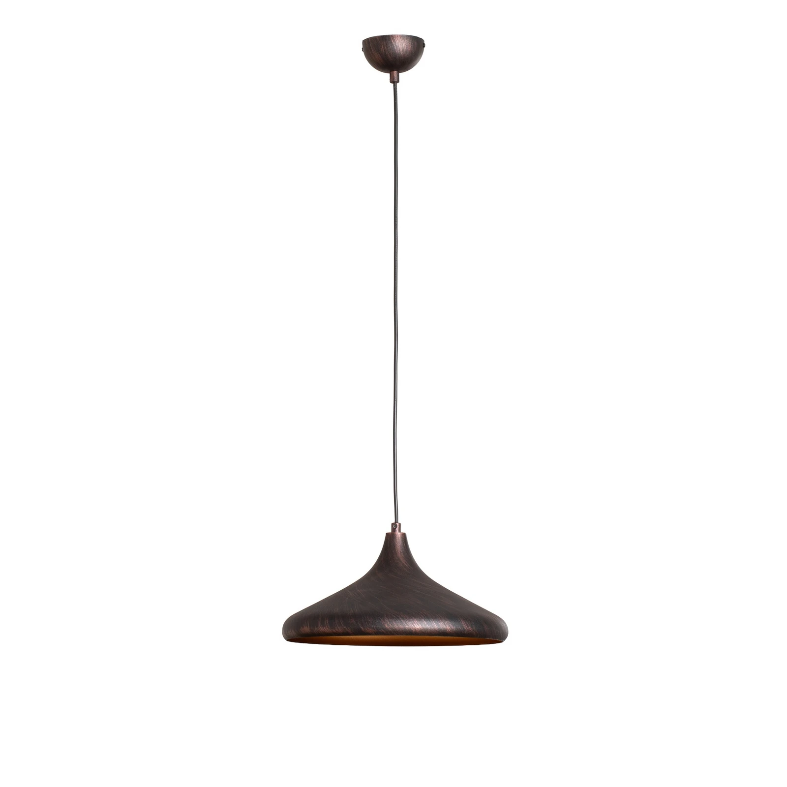 Lampada a sospensione Barek, nero/oro, Ø 34 cm, metallo, E27