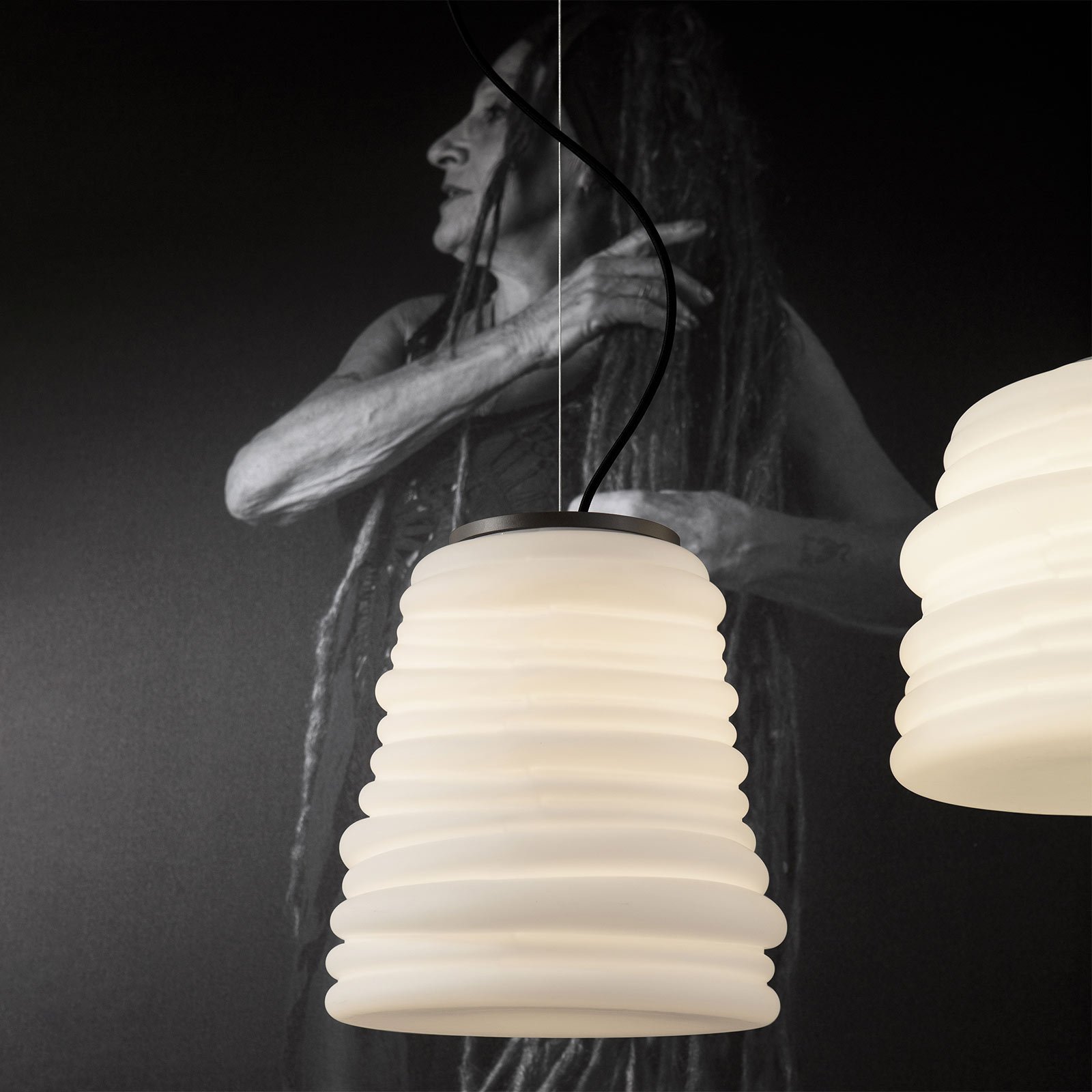 Karman Bibendum lámpara colgante LED Ø 30cm blanco