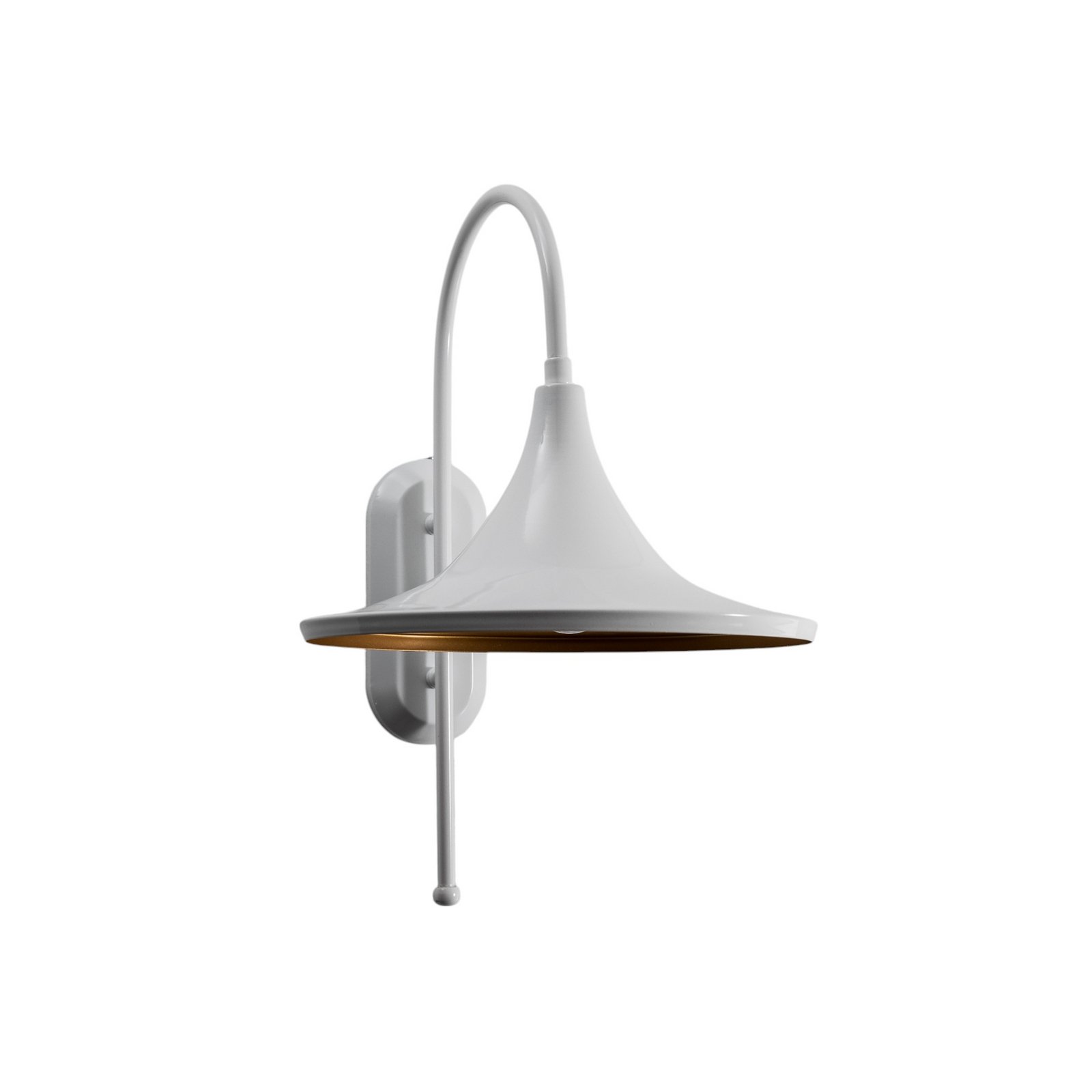 Enjolino wall light, white, height 48 cm, metal, E27