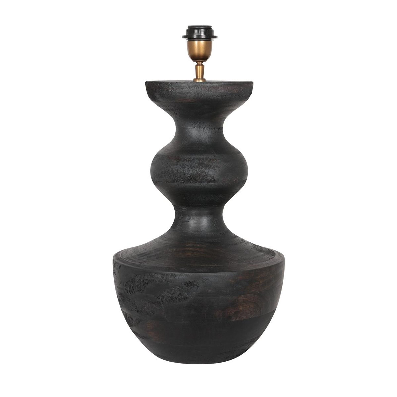 Lyons 3747ZW table lamp, black/natural wickerwork