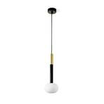 Mose pendant light, gold, shade height 39 cm, 1-bulb, glass