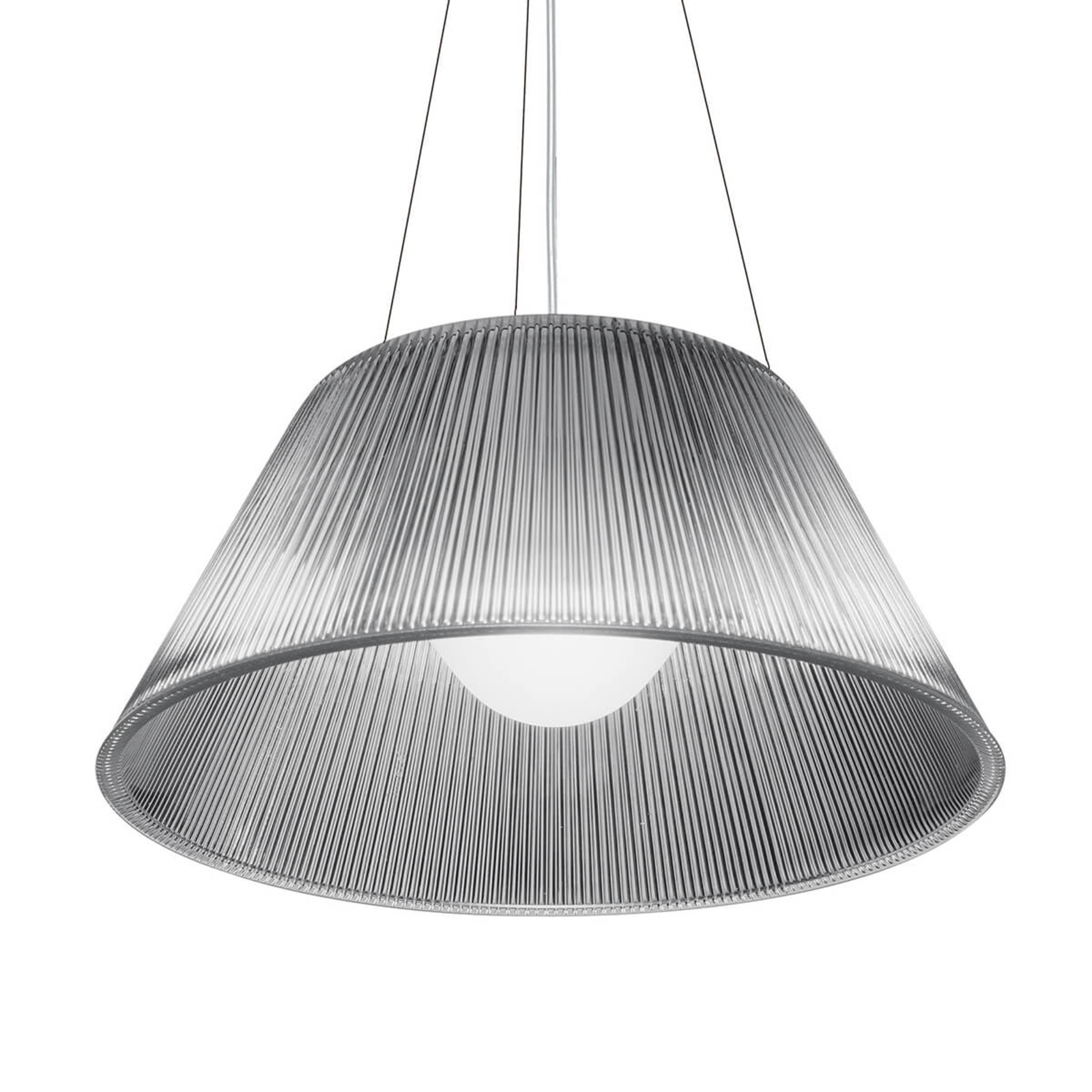 Flos Romeo Moon S2 - Pendant Lamp Made of Glass, for Living / Dining Room, Glass, metal, E27, 150 W, energy efficiency: A++, H: 22.5 cm