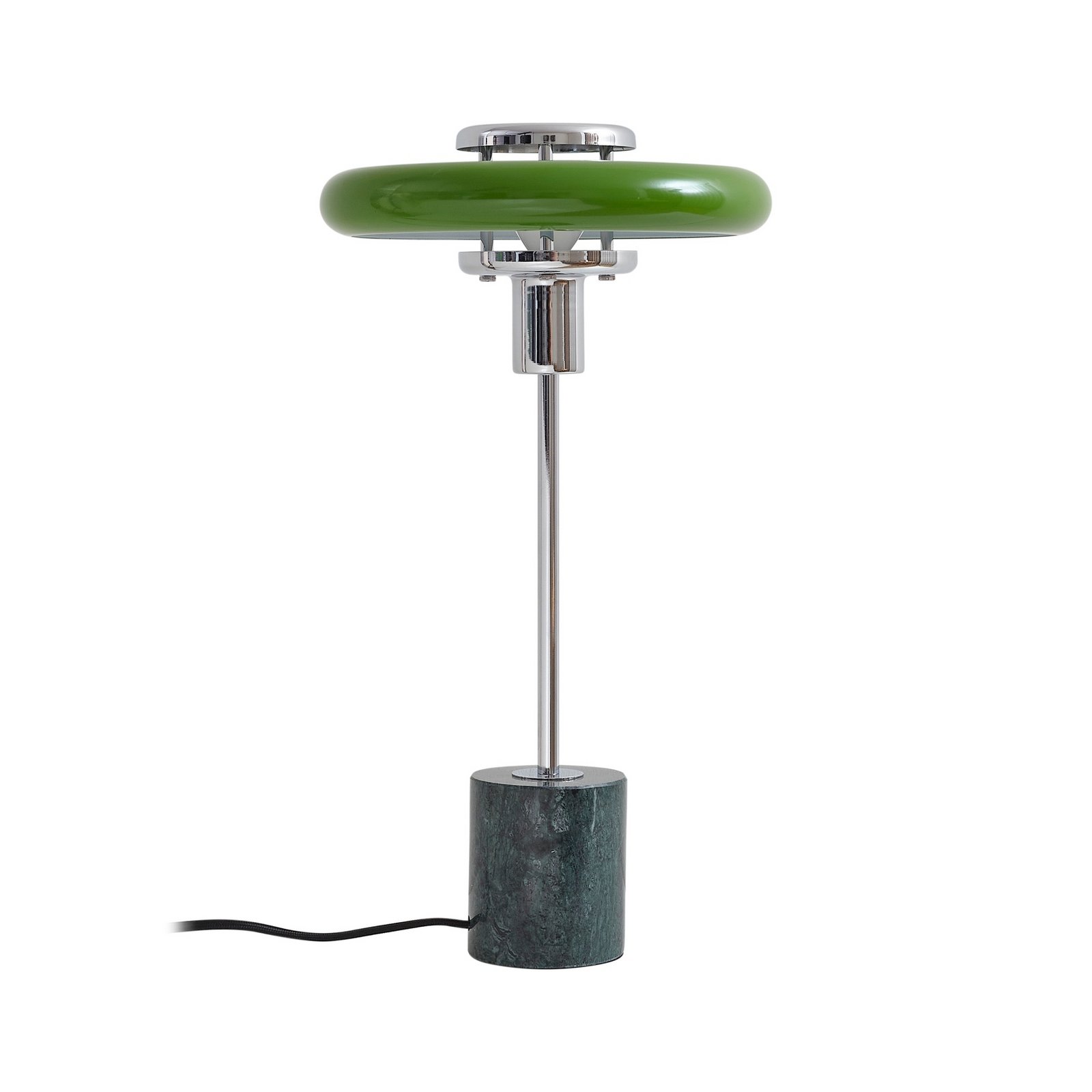 Branford table lamp, green, metal/marble, retro - Lindby