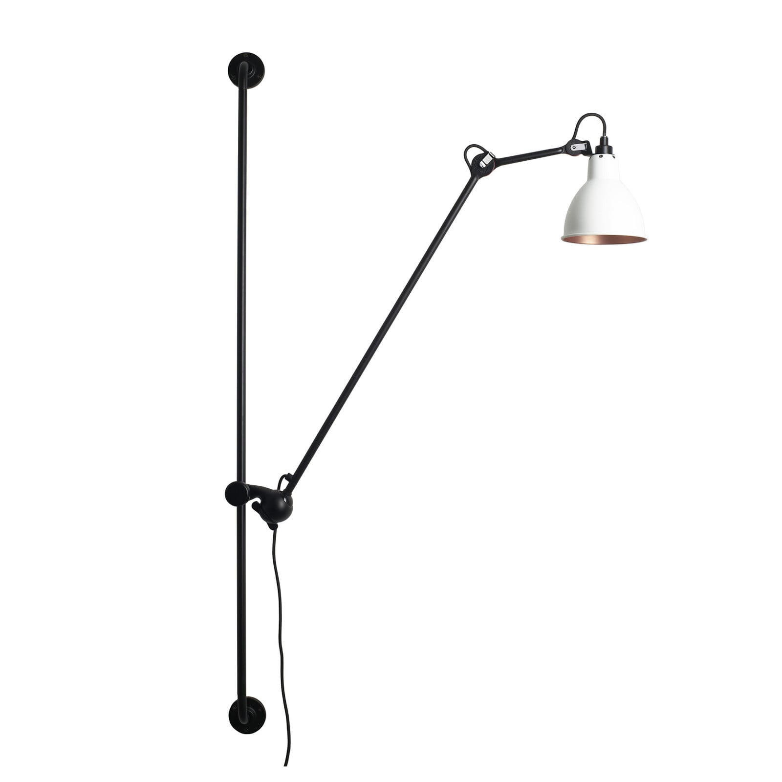 214 Væglampe Round sort/hvid/kobber 214 Round Lampe Gras - Stue - Design - Metal - Med én lyskilde