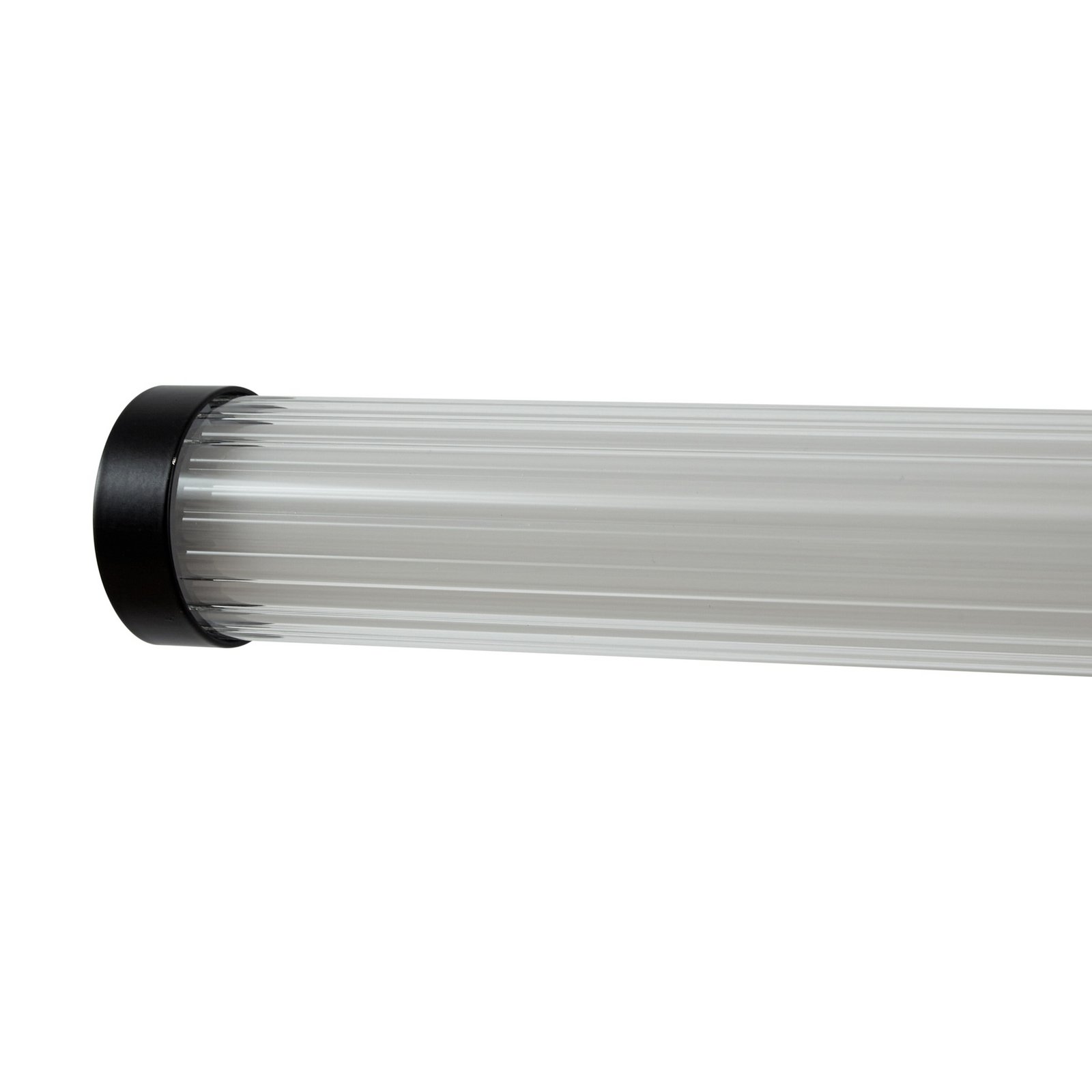 Lucande Melisa LED wall light, black, 90 cm, CCT, IP44
