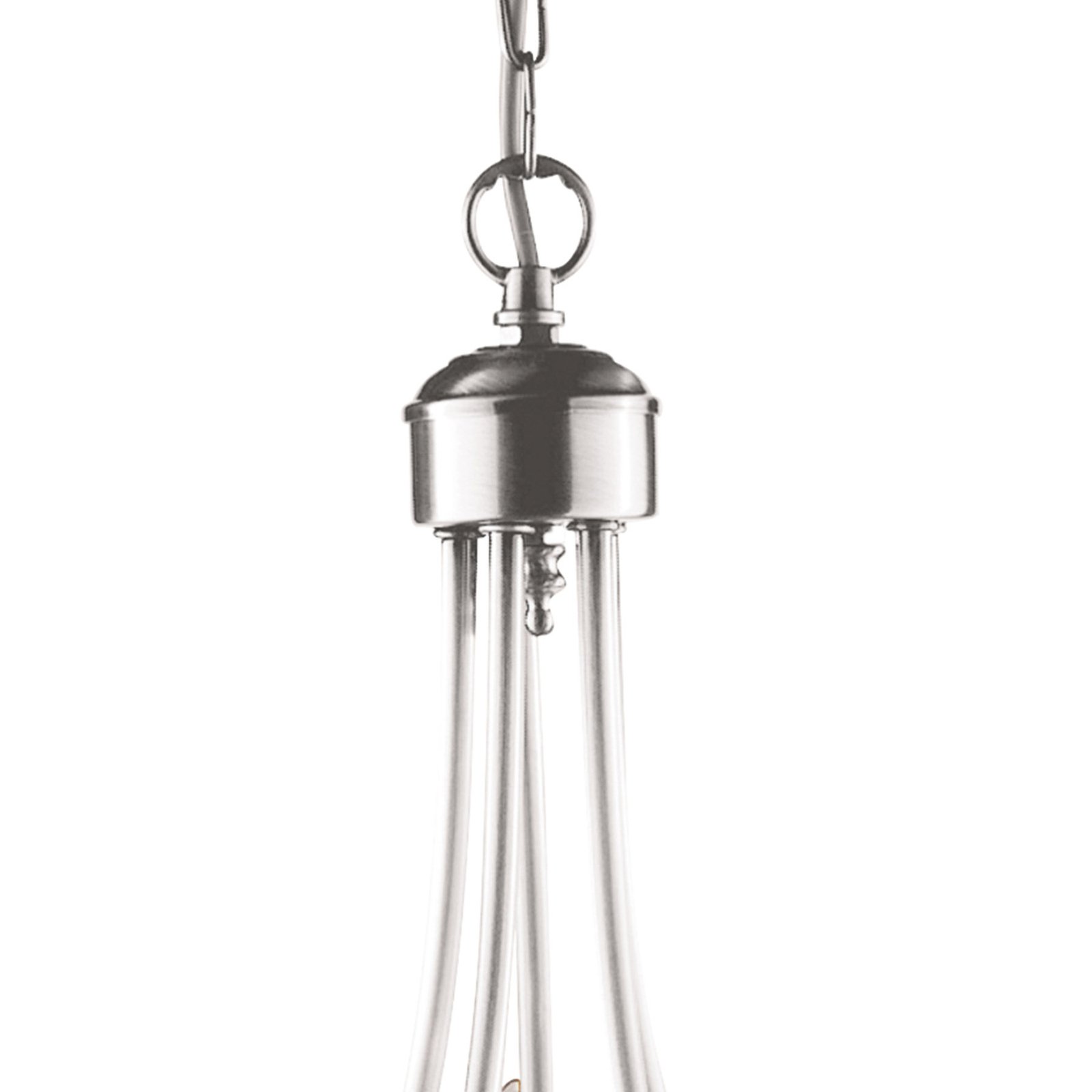 Maypole chandelier satin silver, 5-bulb