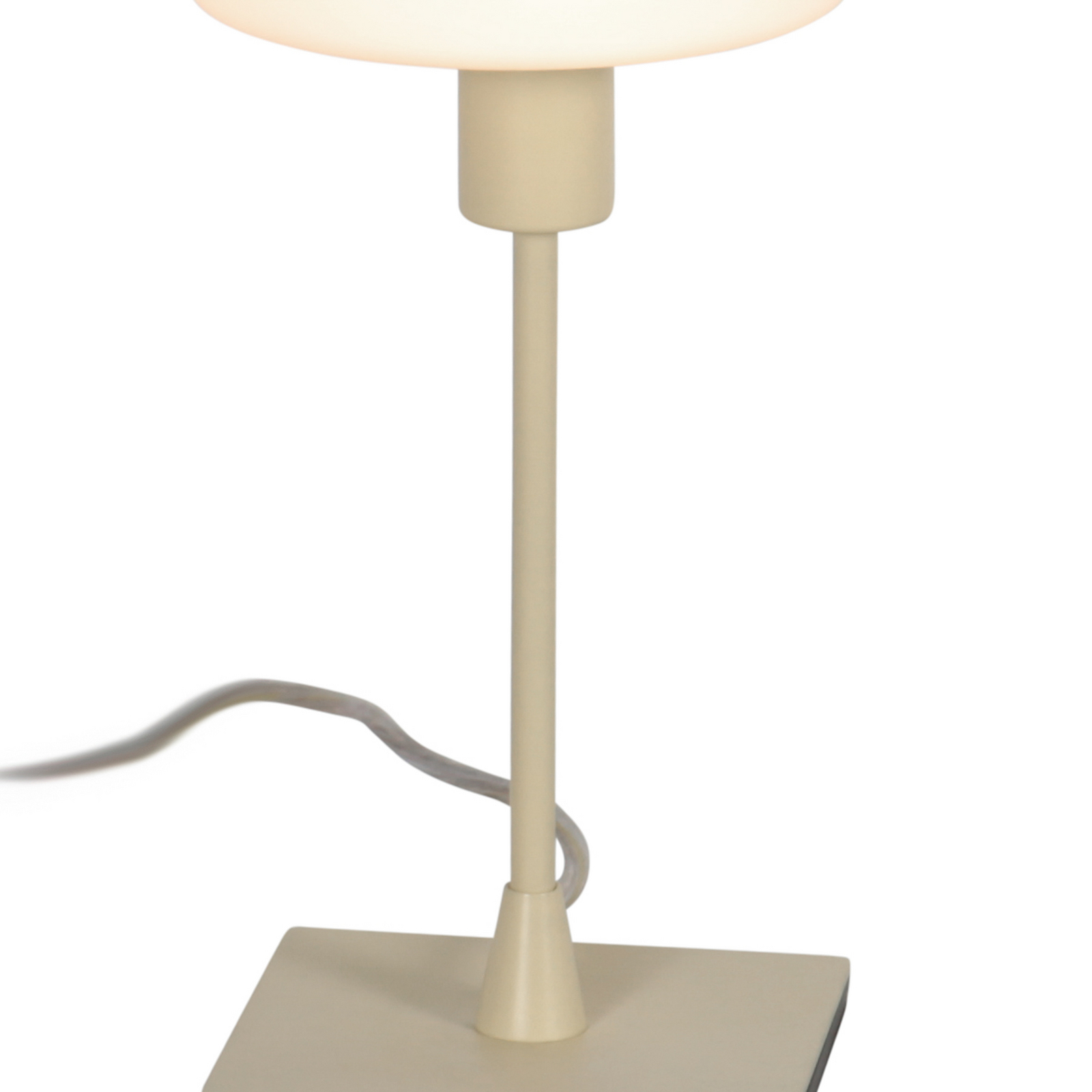 Galda lampa „Ancilla“, krēmkrāsā, augstums 33 cm, metāls, stikls, E14