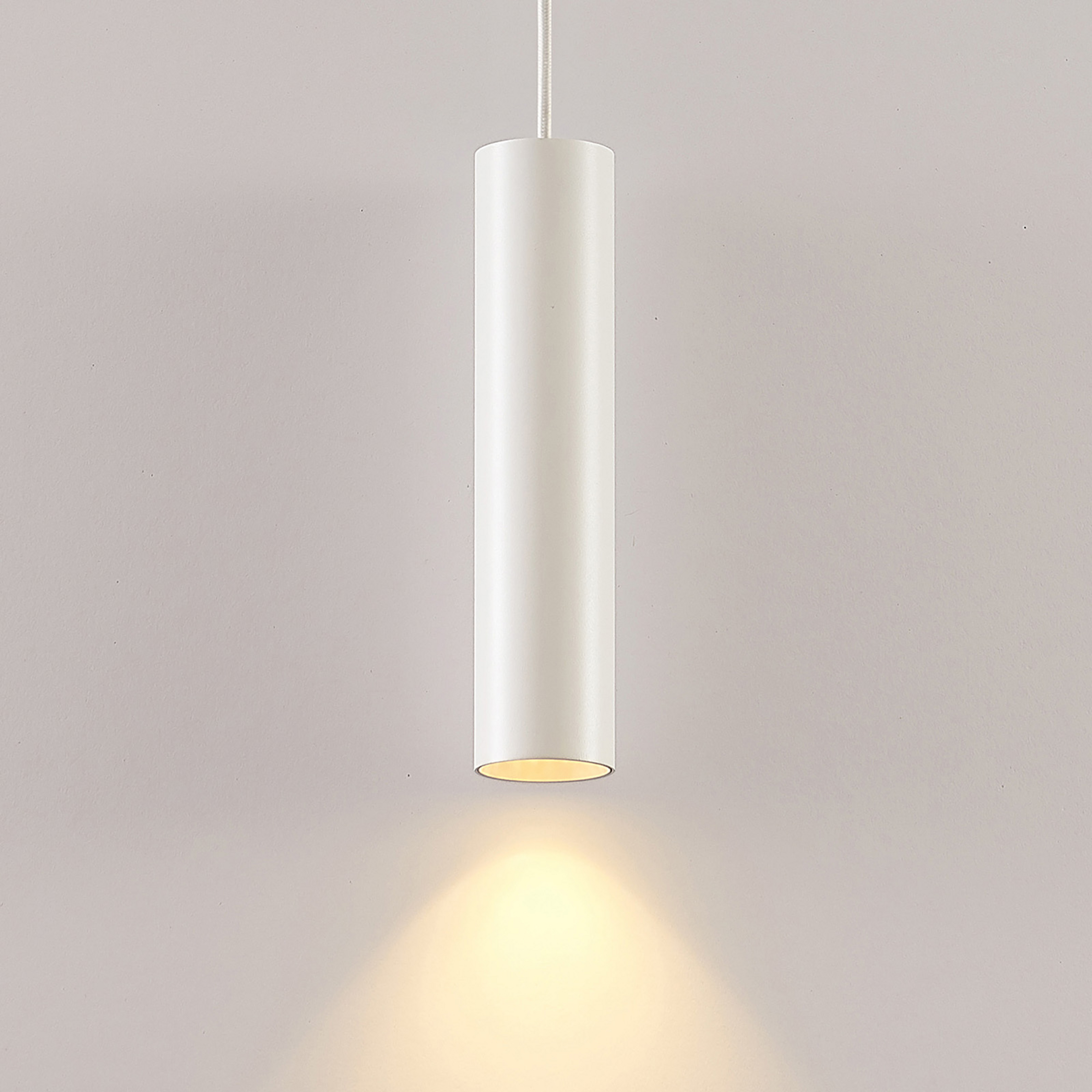 Arcchio Pendelleuchte Ejona, Höhe 27 cm, weiß, Aluminium