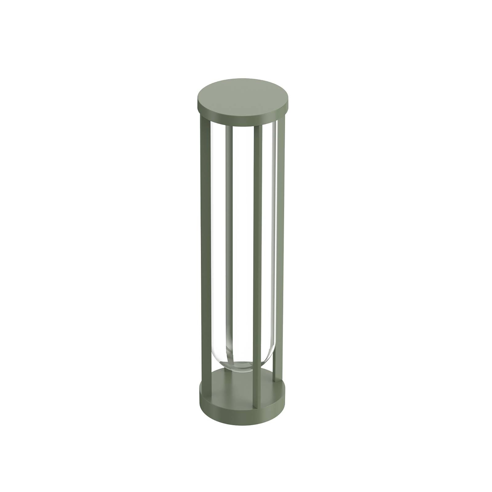 Flos FLOS In Vitro Bollard 2, 2700K 60 cm verde chiaro, alluminio, vetro, 11 W, altezza: 60 cm