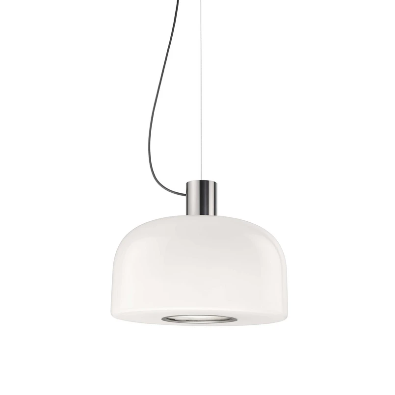 Flos - Bellhop Glas S2 Pendelleuchte Bright Aluminium