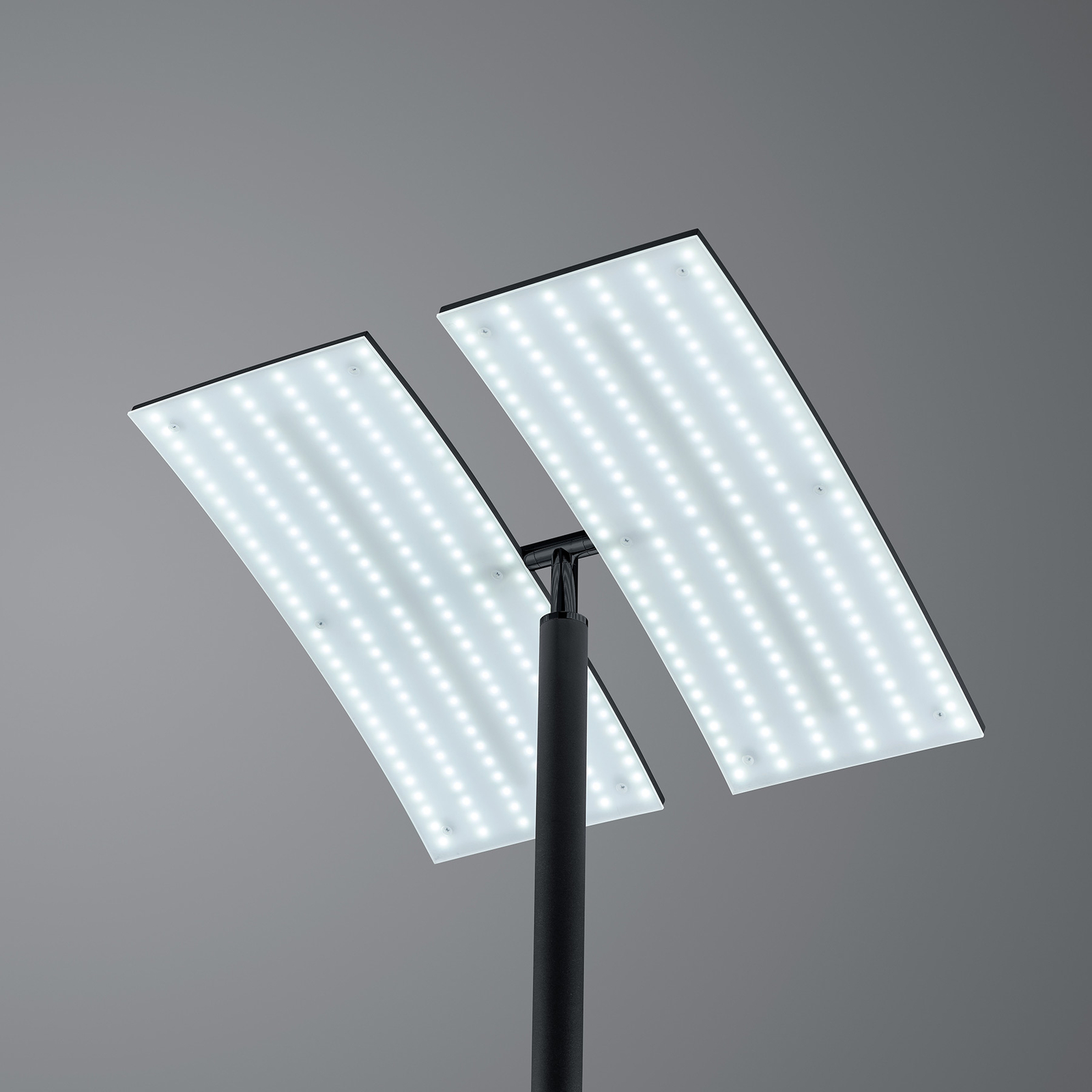 Lámpara de pie LED Dual lámpara de lectura, negro
