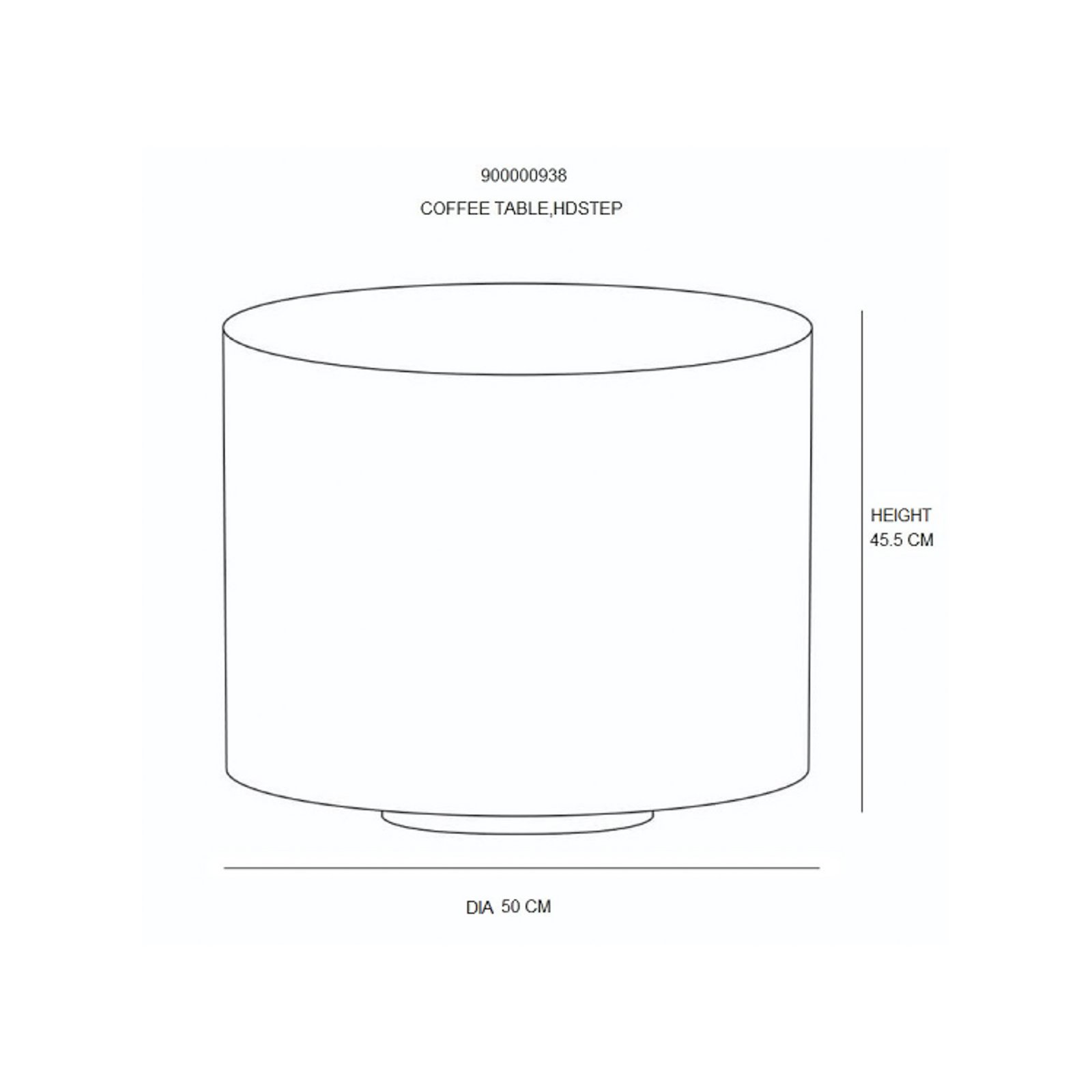 HDStep side table, matt silver, height 46 cm - House Doctor