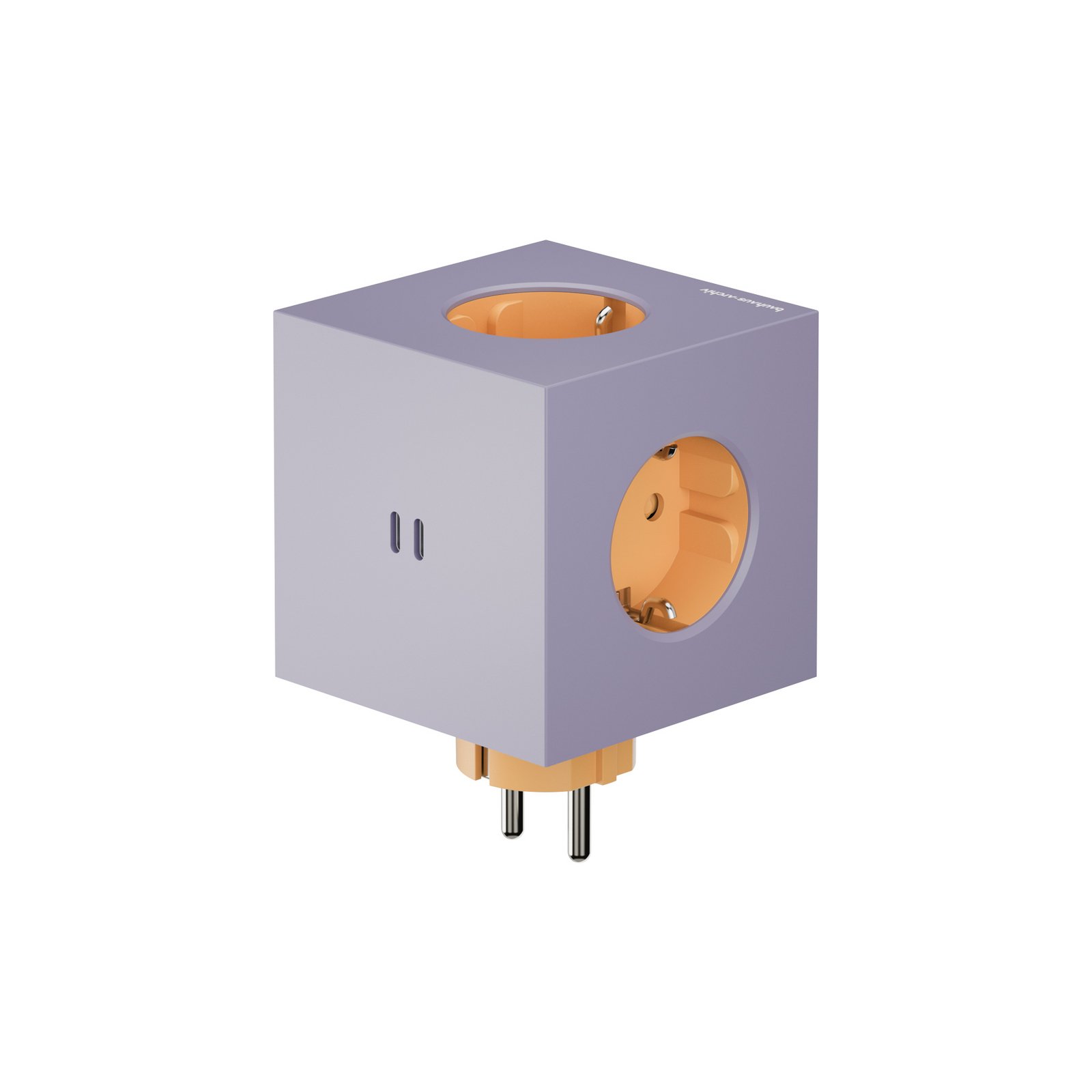 Mellemstikdåse SQUARE 2, lilla, 3x Schuko, 2 x USB - AVOLT