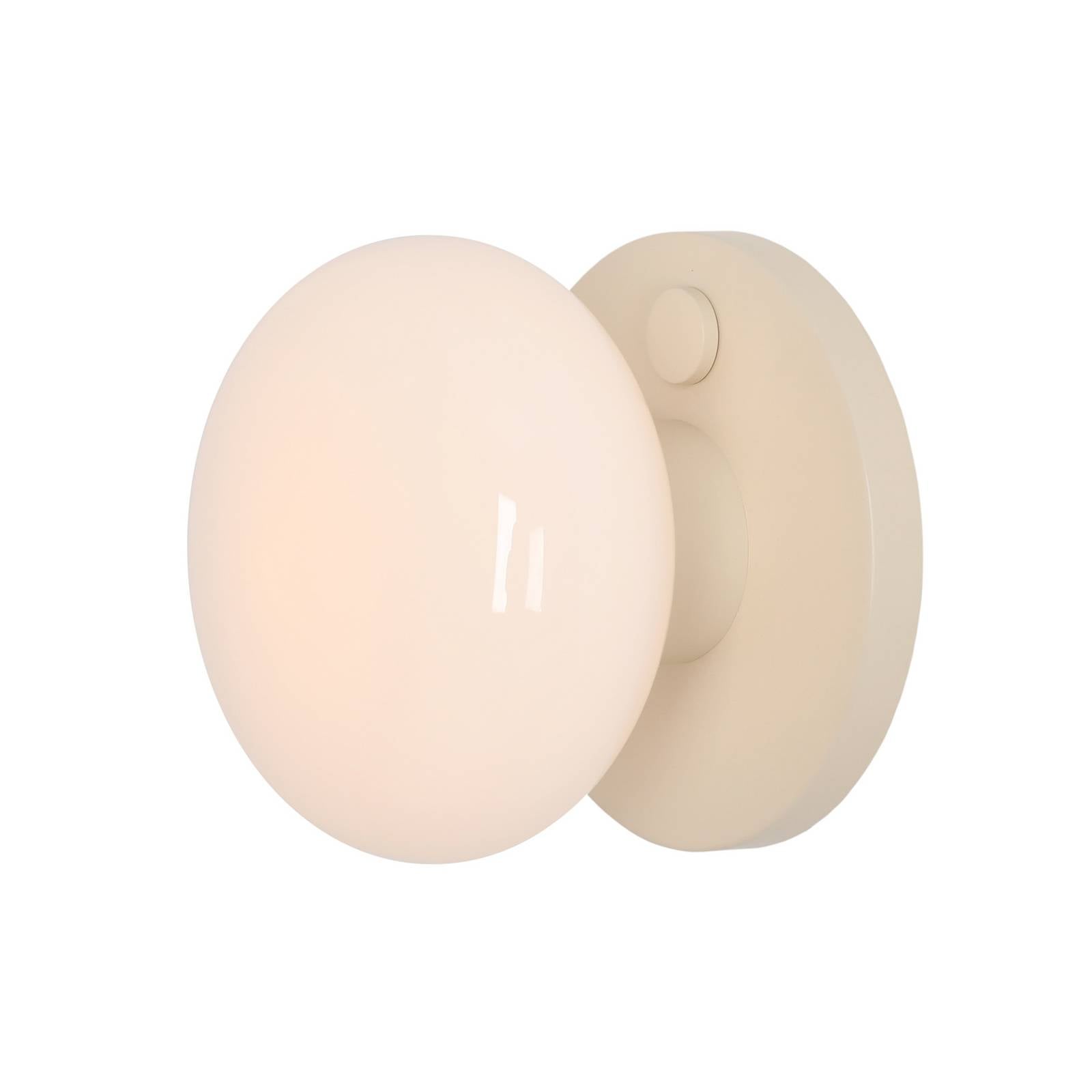 Wandleuchte Flo, beige, Ø 19 cm, Glas