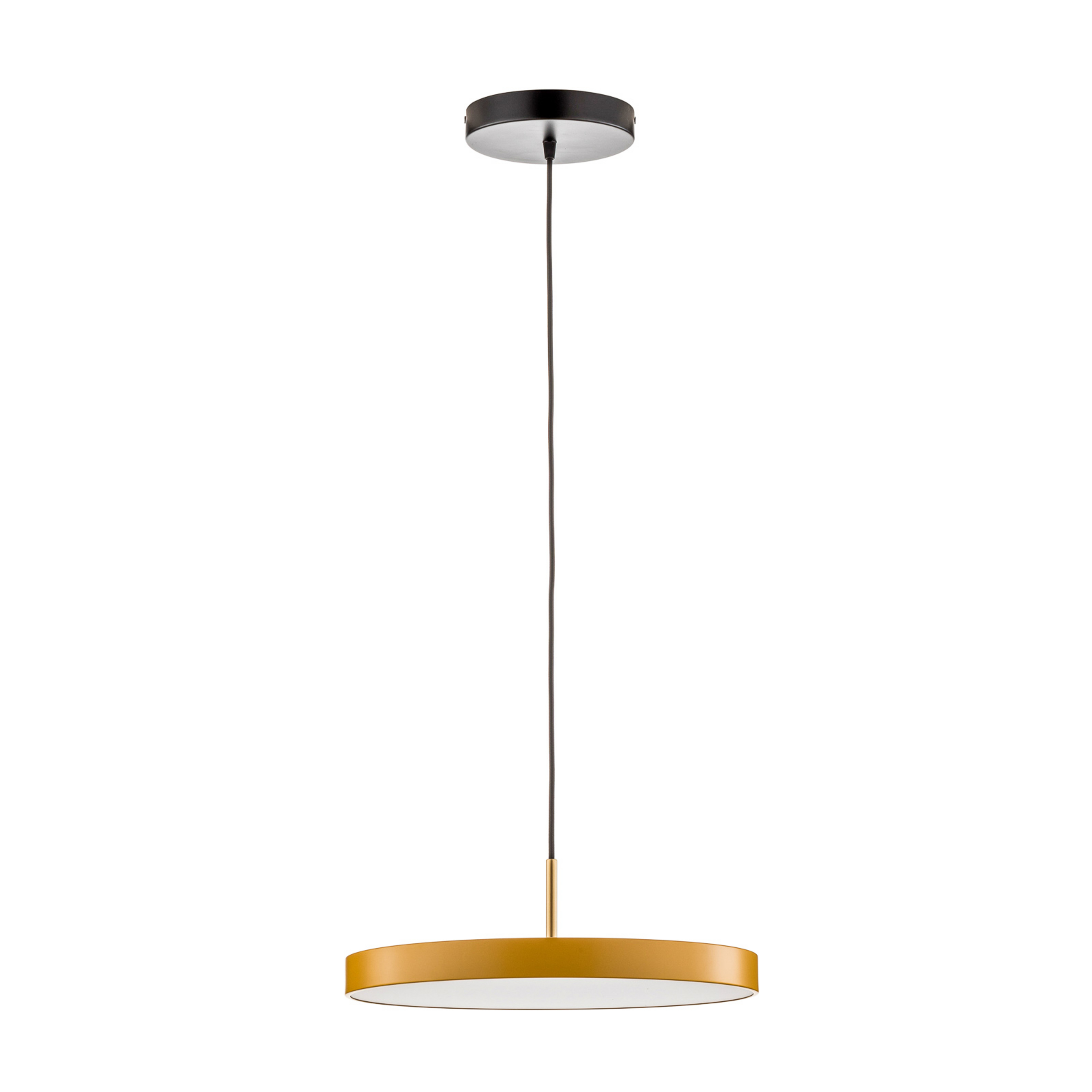 Asteria Medium LED-riippuvalaisin, keltainen/messinki, Ø 43 cm - UMAGE