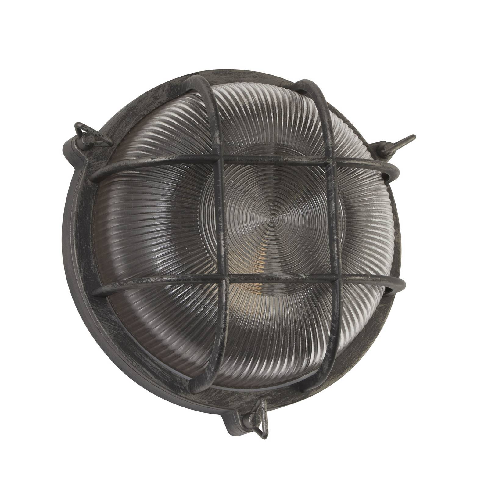 Bulkhead Außenleuchte Schwarz-Silber-Aluminium IP44
