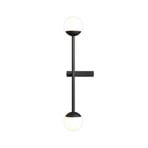 Maytoni Aplique de pared LED Touch, negro, altura 48 cm, atenuable