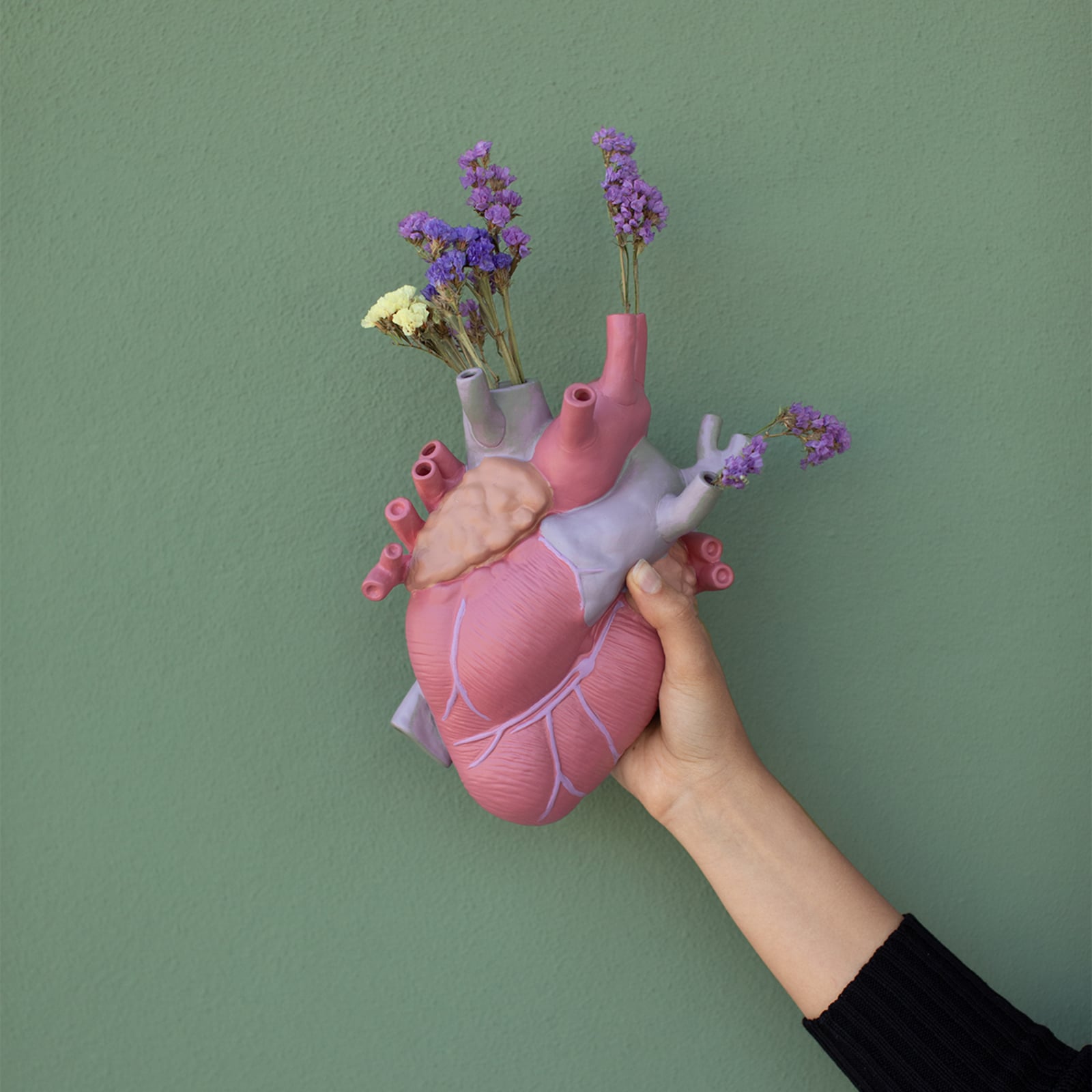 Love In Bloom Color Porcelain Heart Vaza - Seletti