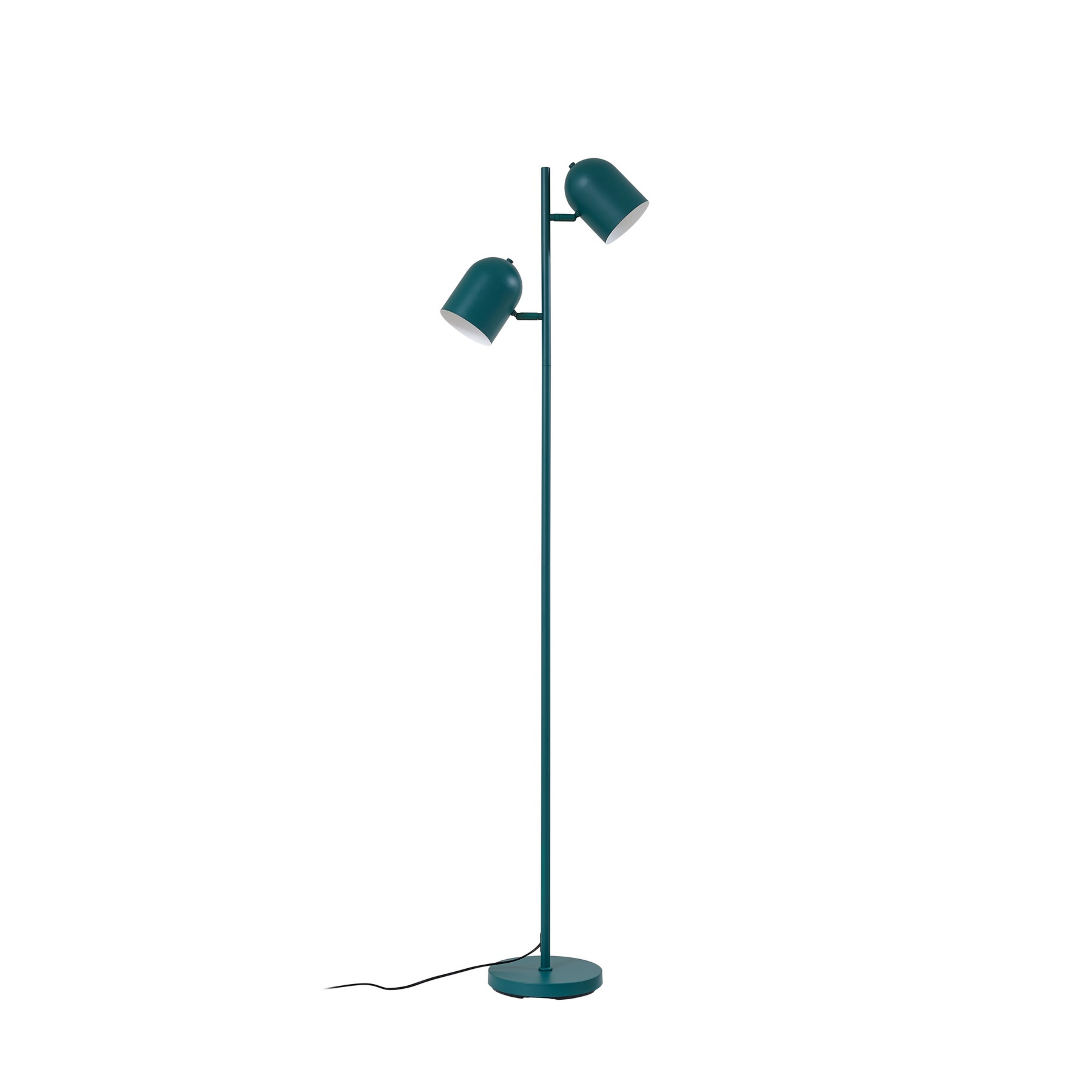Stojací lampa Isara, zelená, 165 cm, 2 žárovky, kov, E27 – Lindby