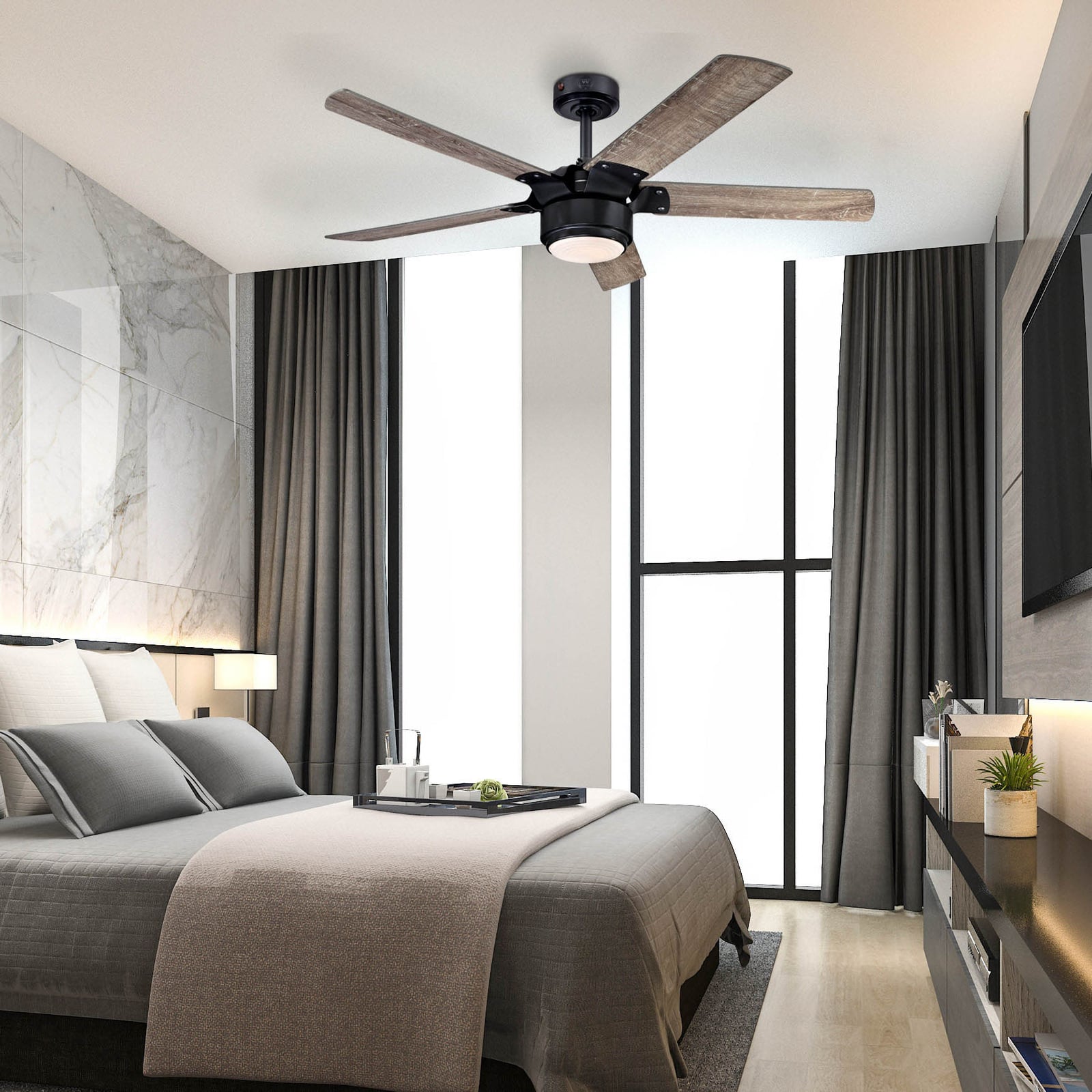 Morris LED-Deckenventilator, holz, leise - Westinghouse