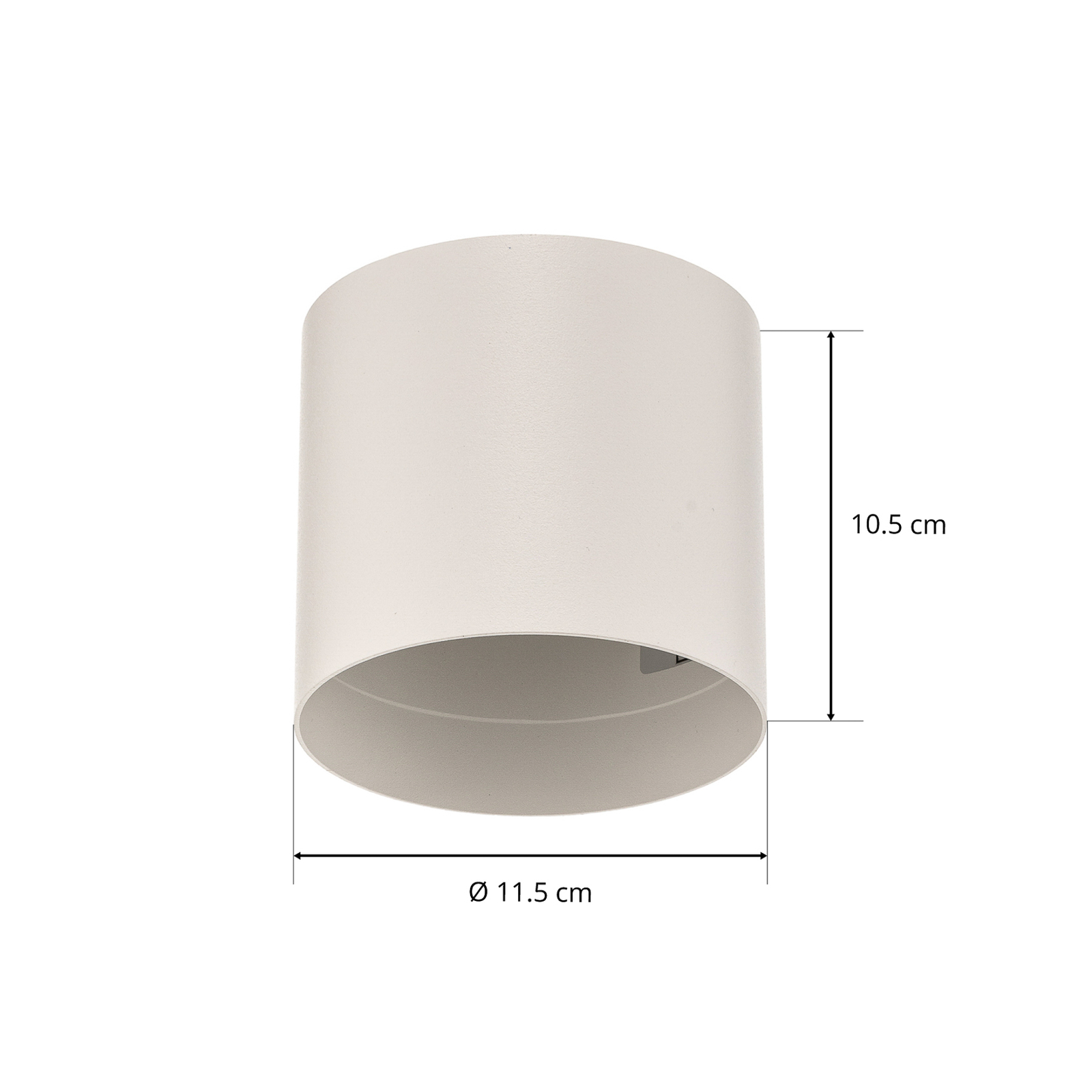 Bit S downlight de techo en forma de cilindro, blanco