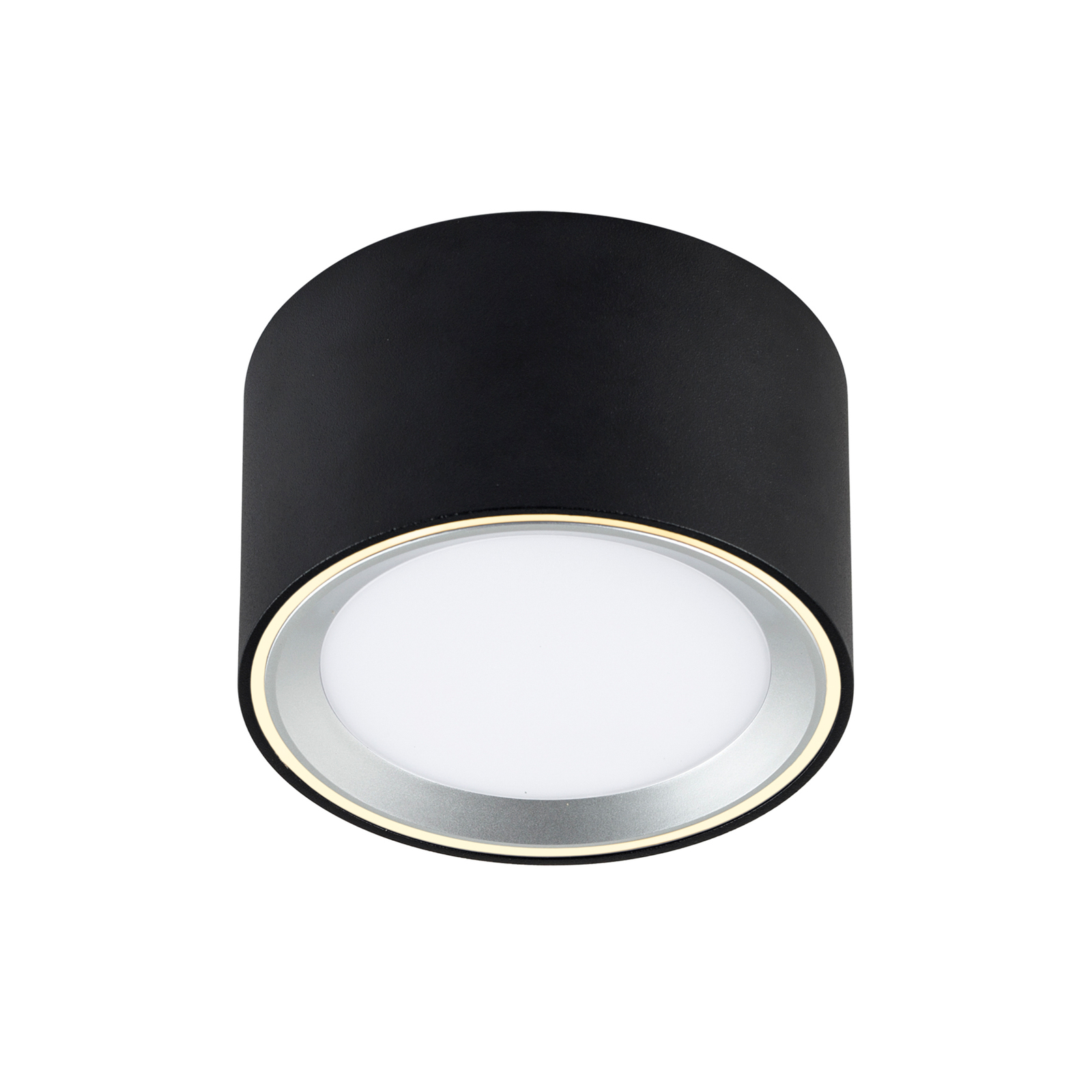 LED downlight Fallon 3-step-dim, zwart/staal