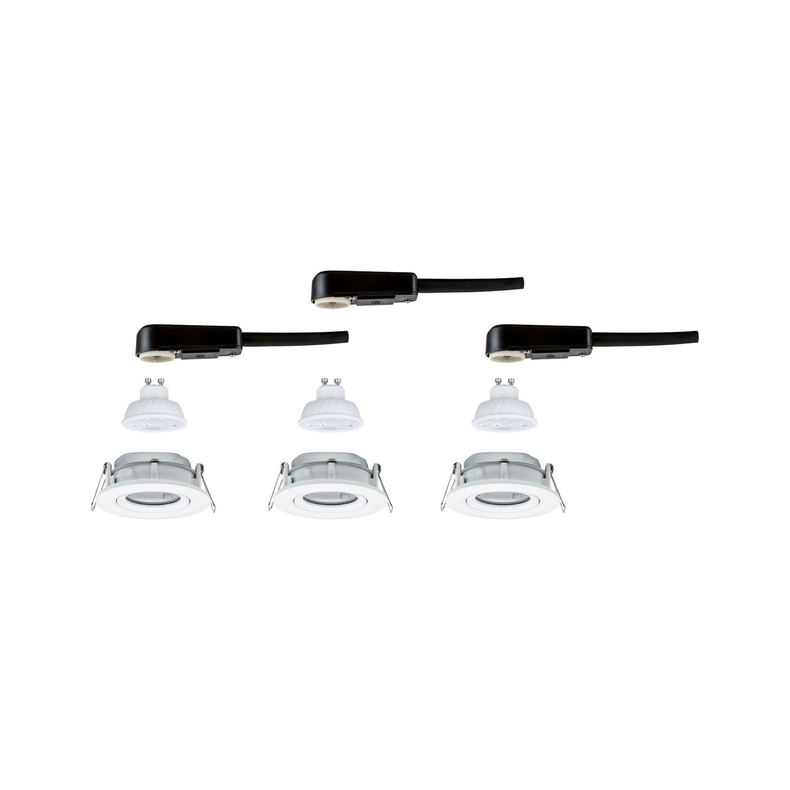 Paulmann Einbaulampe NOVA weiß Ø 9 cm schwenkbar 827 dim 3er Paulmann Einbaulampe NOVA weiß Ø 9 cm schwenkbar 827 dim 3er