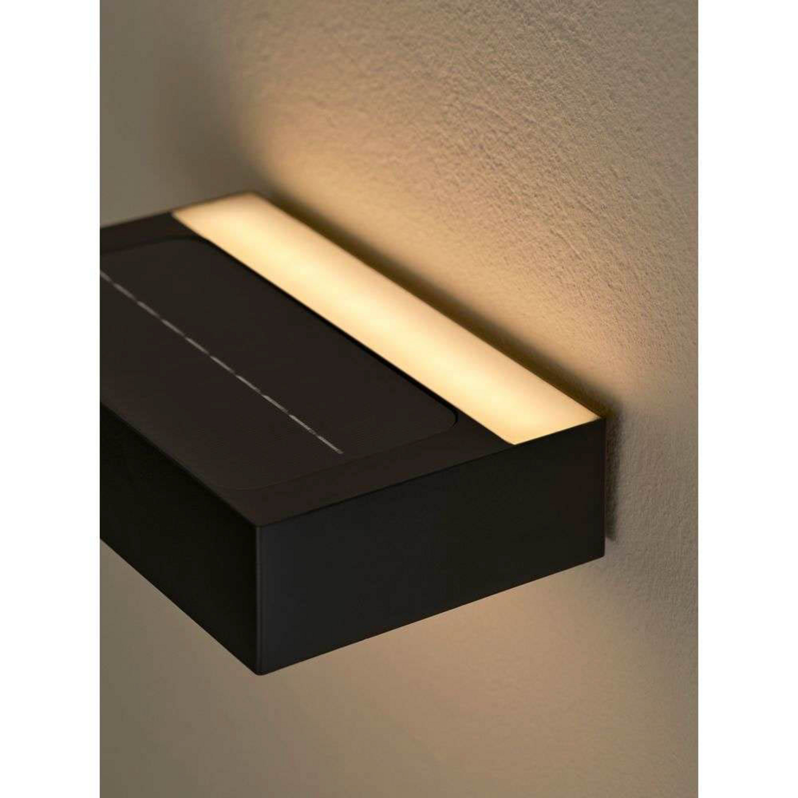 Monay Square Solar Draußen Wandleuchte IP44 Schwarz - Nordlux