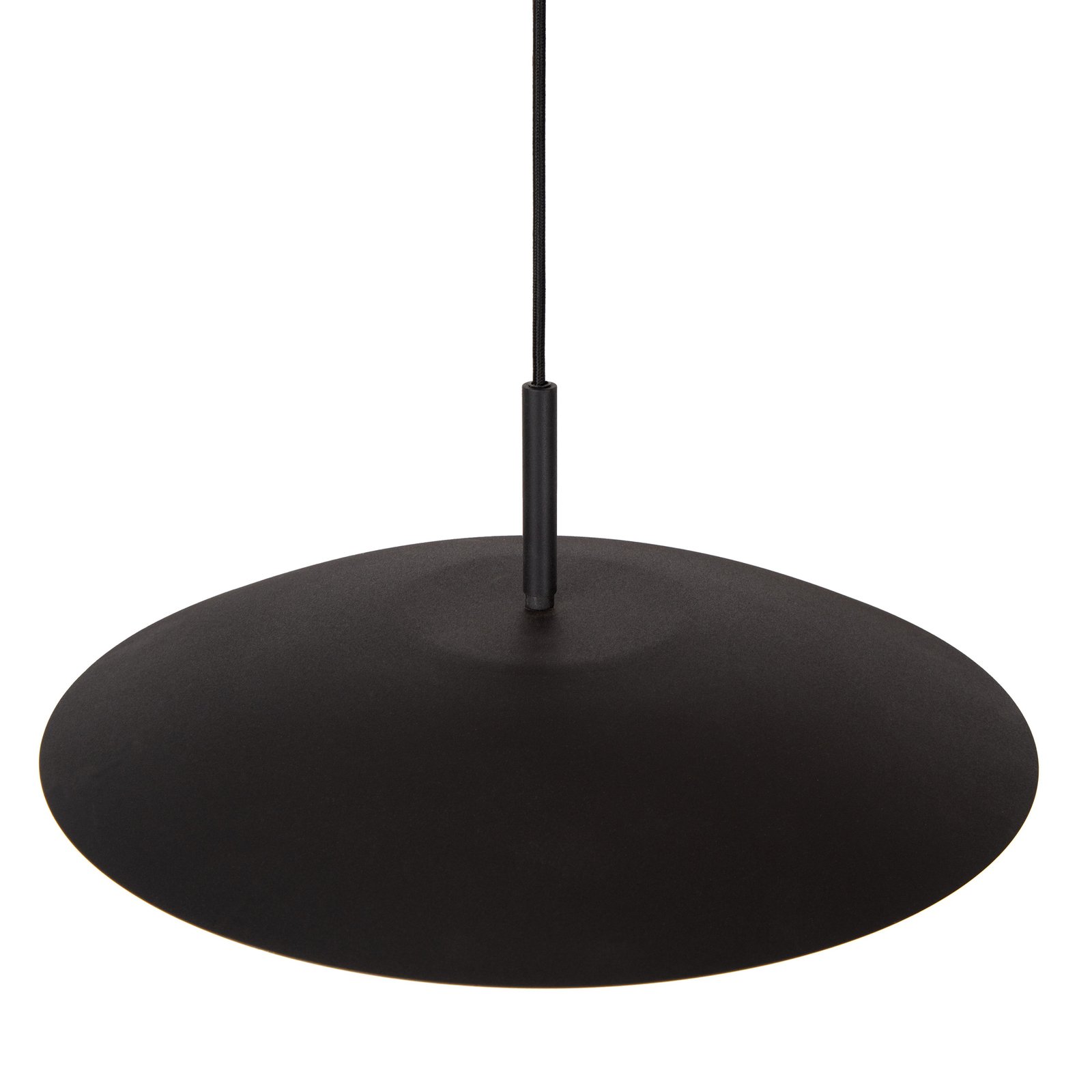 Vulcan LED pendant light, black/gold, Ø 47 cm, dimmable