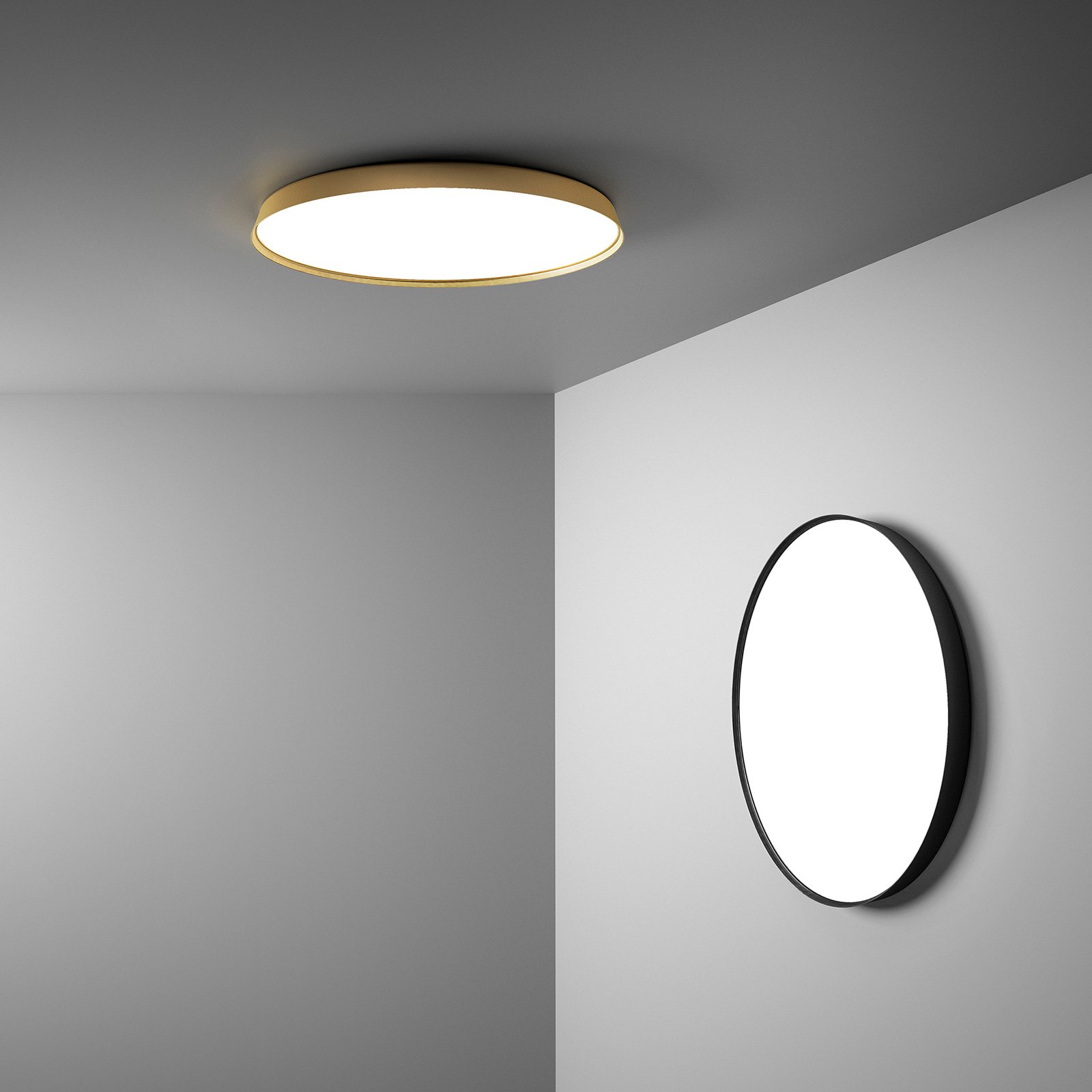 Luceplan Compendium Plate plafoniera LED ottone