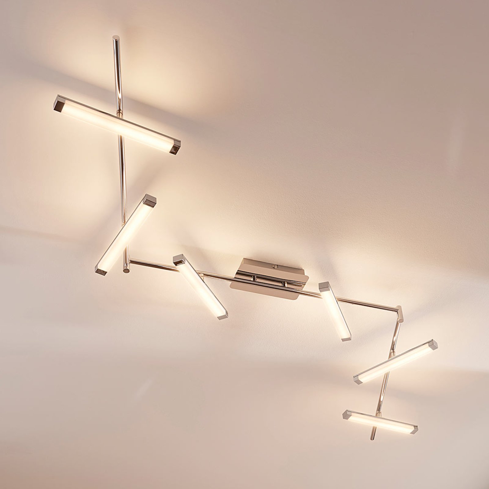 Pilou Ceiling Lamp White/Chrome - Lindby