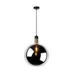 Julius hängande lampa, enkel ljuskälla, rökgrå, Ø 40 cm