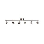 Correct ceiling light, grey, 6-bulb, metal, GU10 - By Rydéns