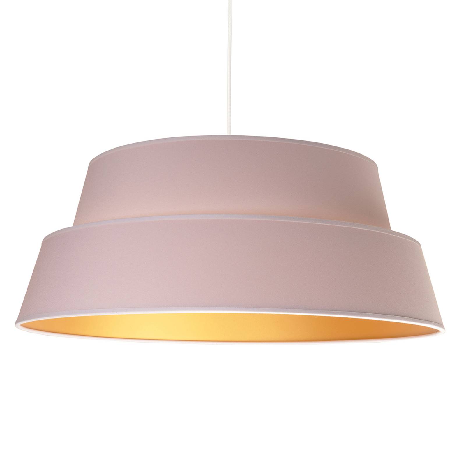 Lampa wisząca Galaxy, biała, wewnątrz złota