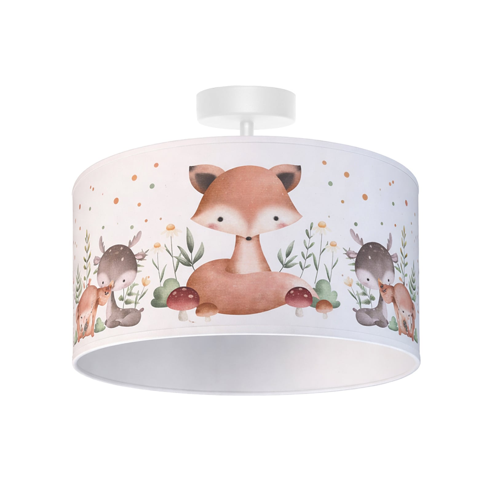 Kinderplafondlamp Kids Print, kleurrijk/wit, Ø 35 cm, textiel Kinderplafondlamp Kids Print, kleurrijk/wit, Ø 35 cm, textiel