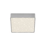 Candeeiro de teto LED Flame Star, 15,7 x 15,7 cm prateado