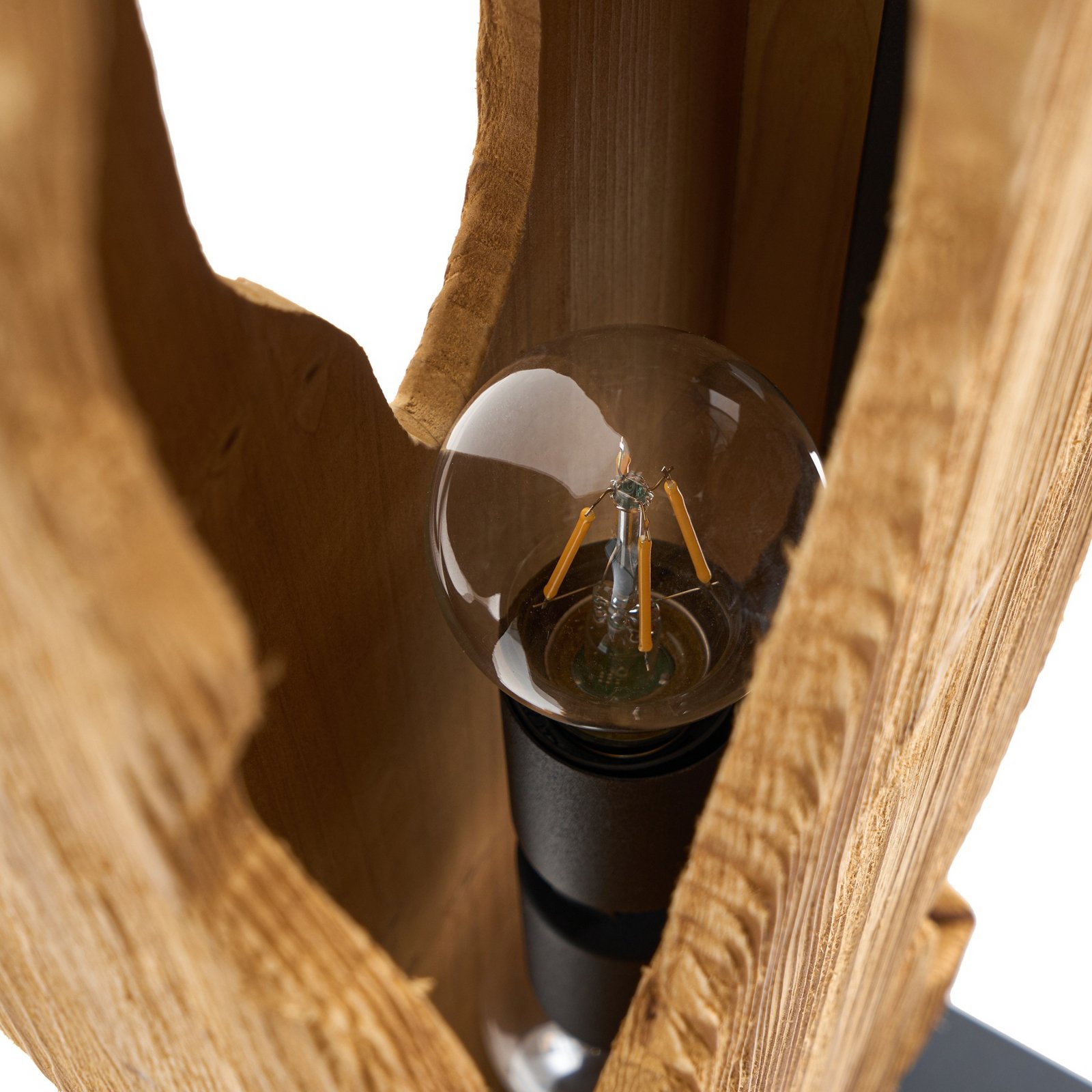 Lampe sur pied Tarry, bois, hauteur 137 cm, 4 x E27 - Lucande