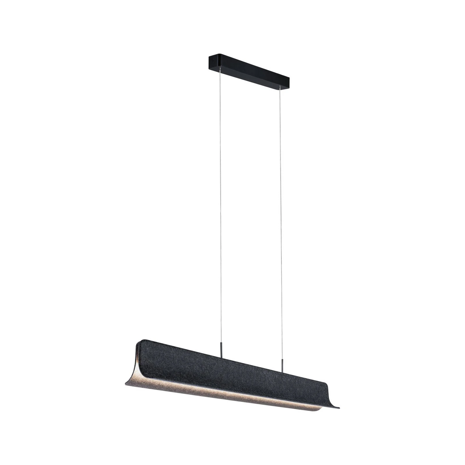 Paulmann LED κρεμαστό φωτιστικό Noyan, ανθρακί, τσόχα, 3-step-dim