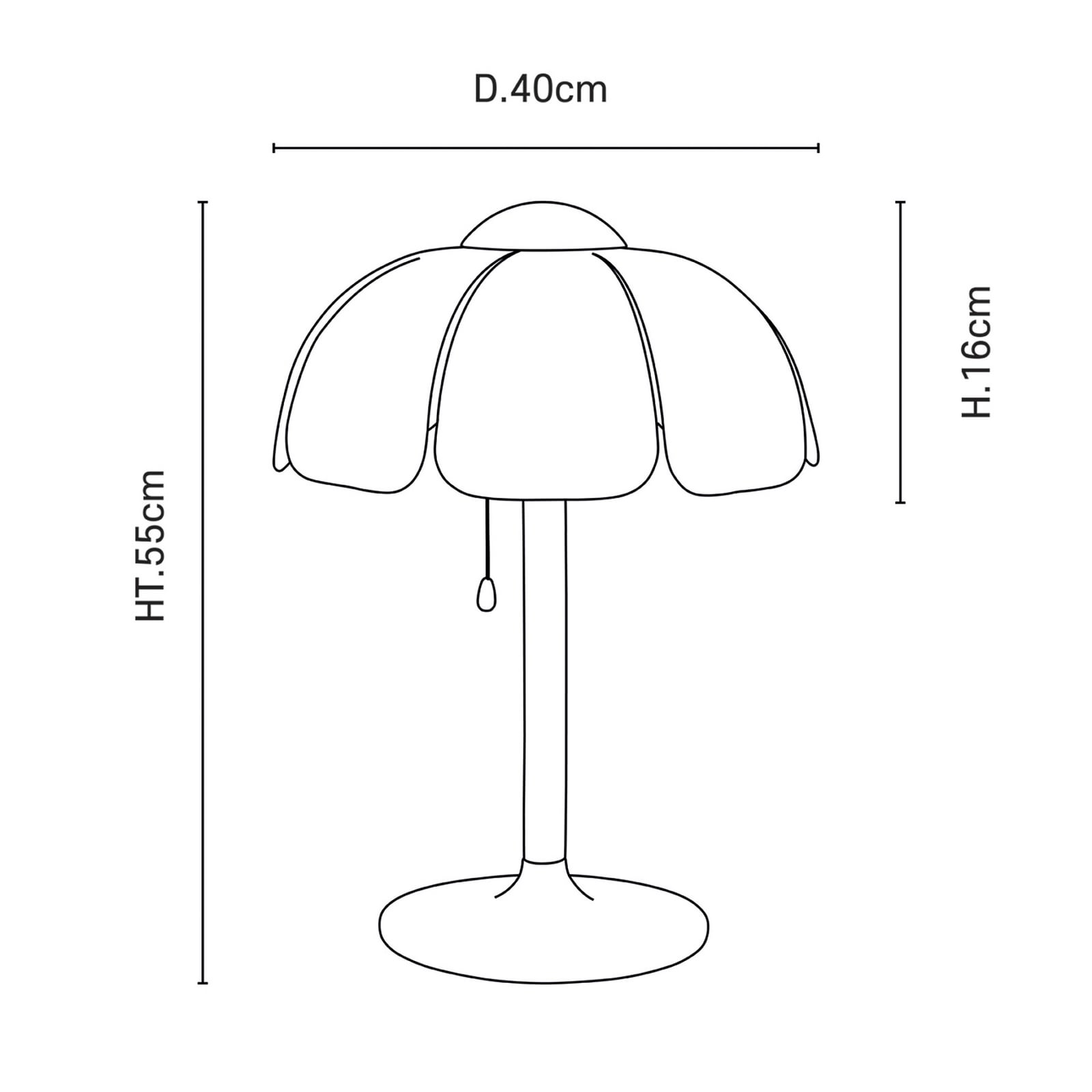 MARKET SET bordlampe Coquillage, lin natur/tre, E27