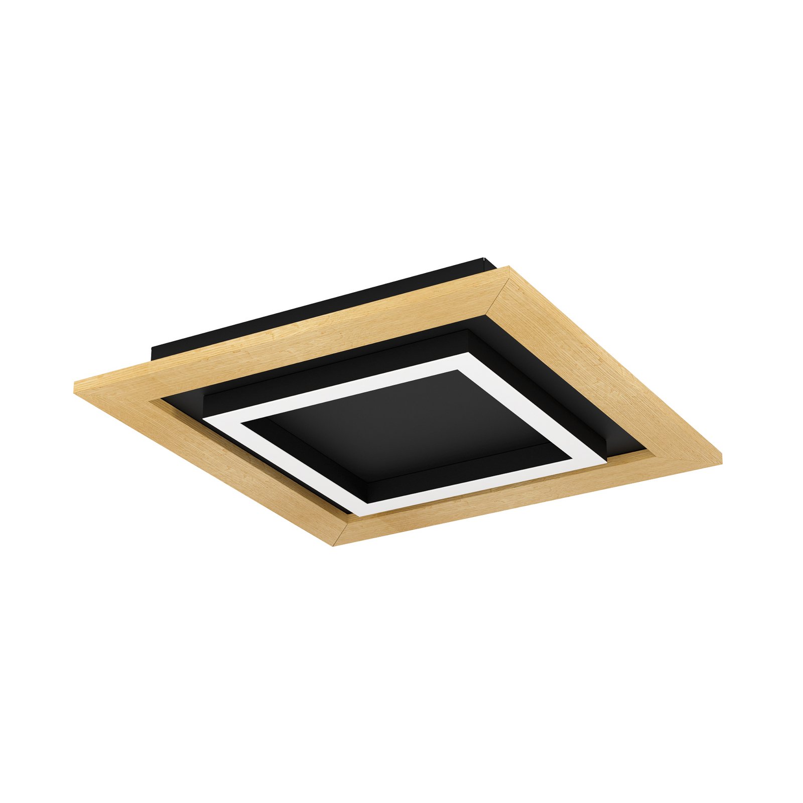 Plafonnier LED Tirrenara, télécommande, 37x37cm