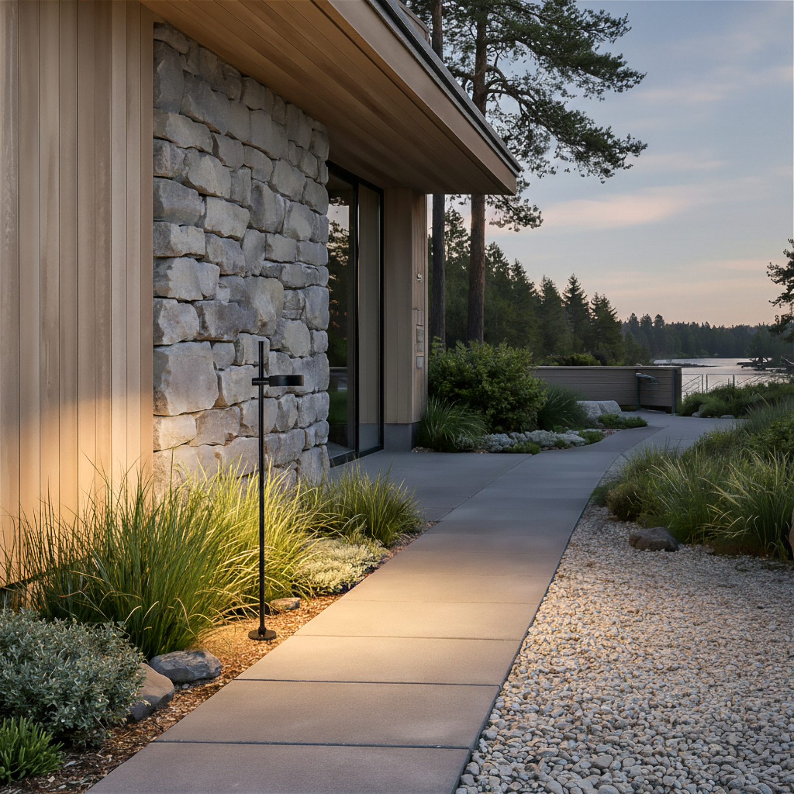 Luminaire pour socle LED Tessa, noir, aluminium, hauteur 100 cm