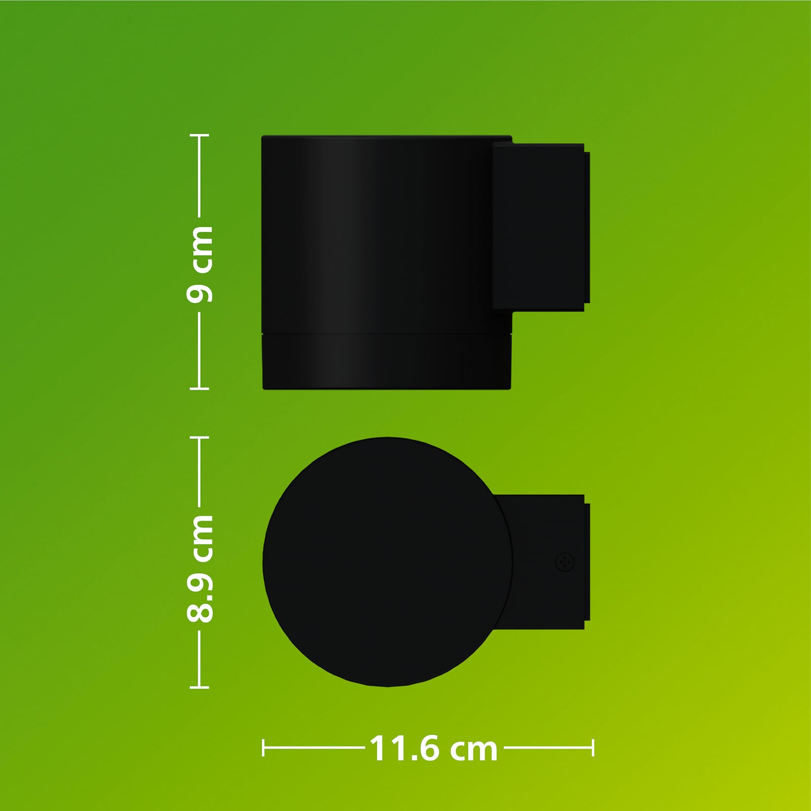 Philips Fylx kültéri fali lámpa, fekete, fém, IP44, GU10 Philips Fylx kültéri fali lámpa, fekete, fém, IP44, GU10