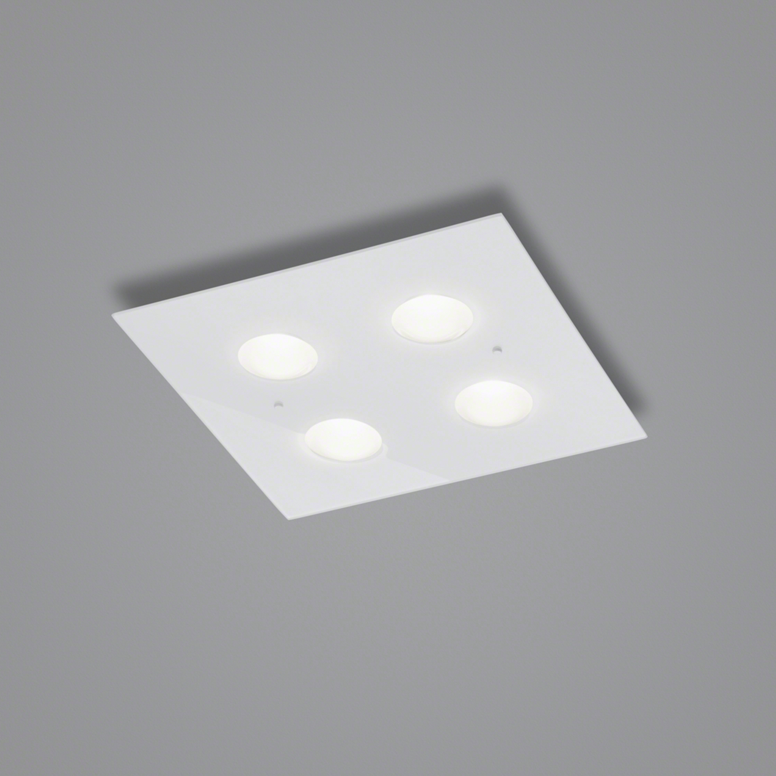 Candeeiro de teto LED Helestra Nomi 38x38cm branco escuro