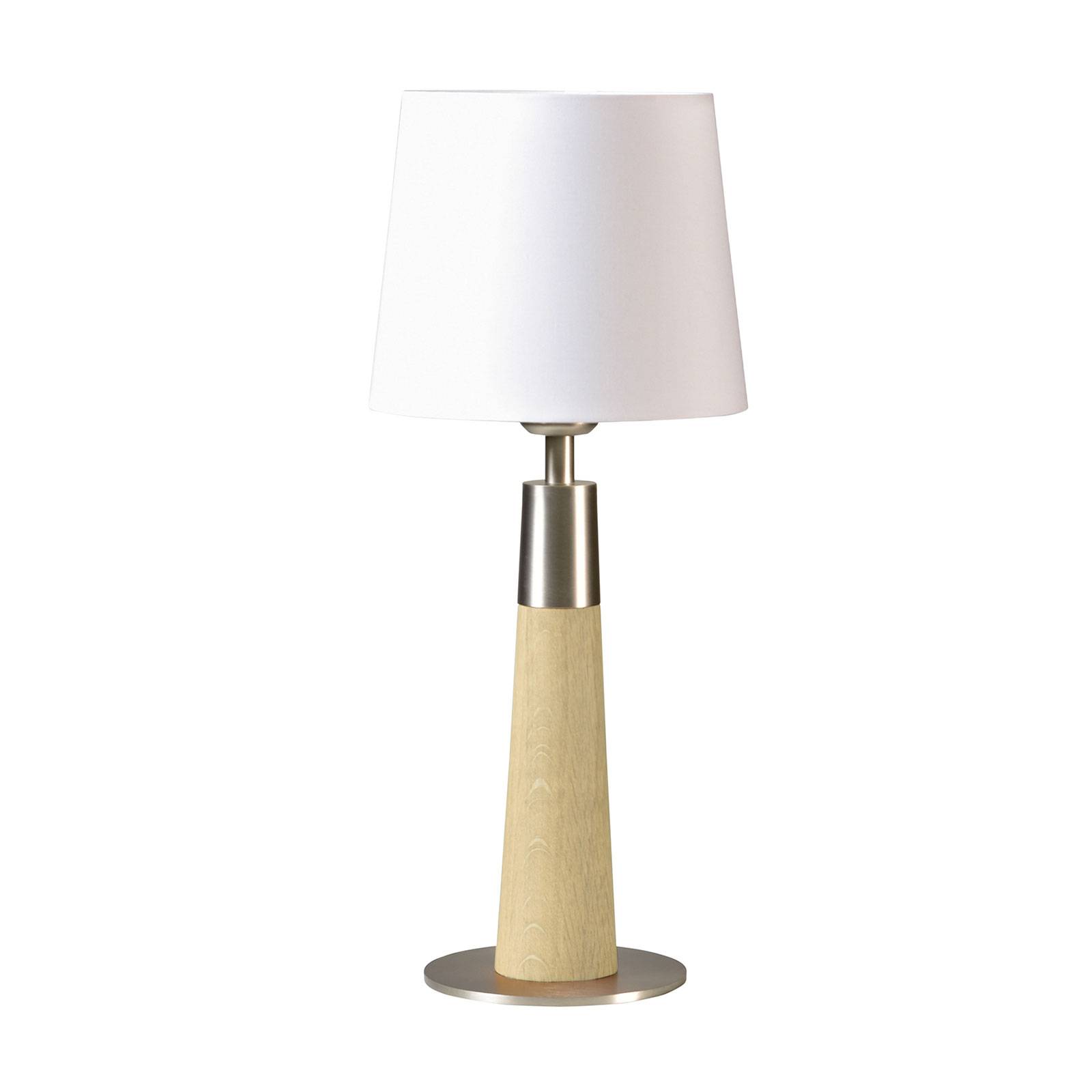 Image of HerzBlut Conico lampe table blanche chêne nat 44cm 4021273023707