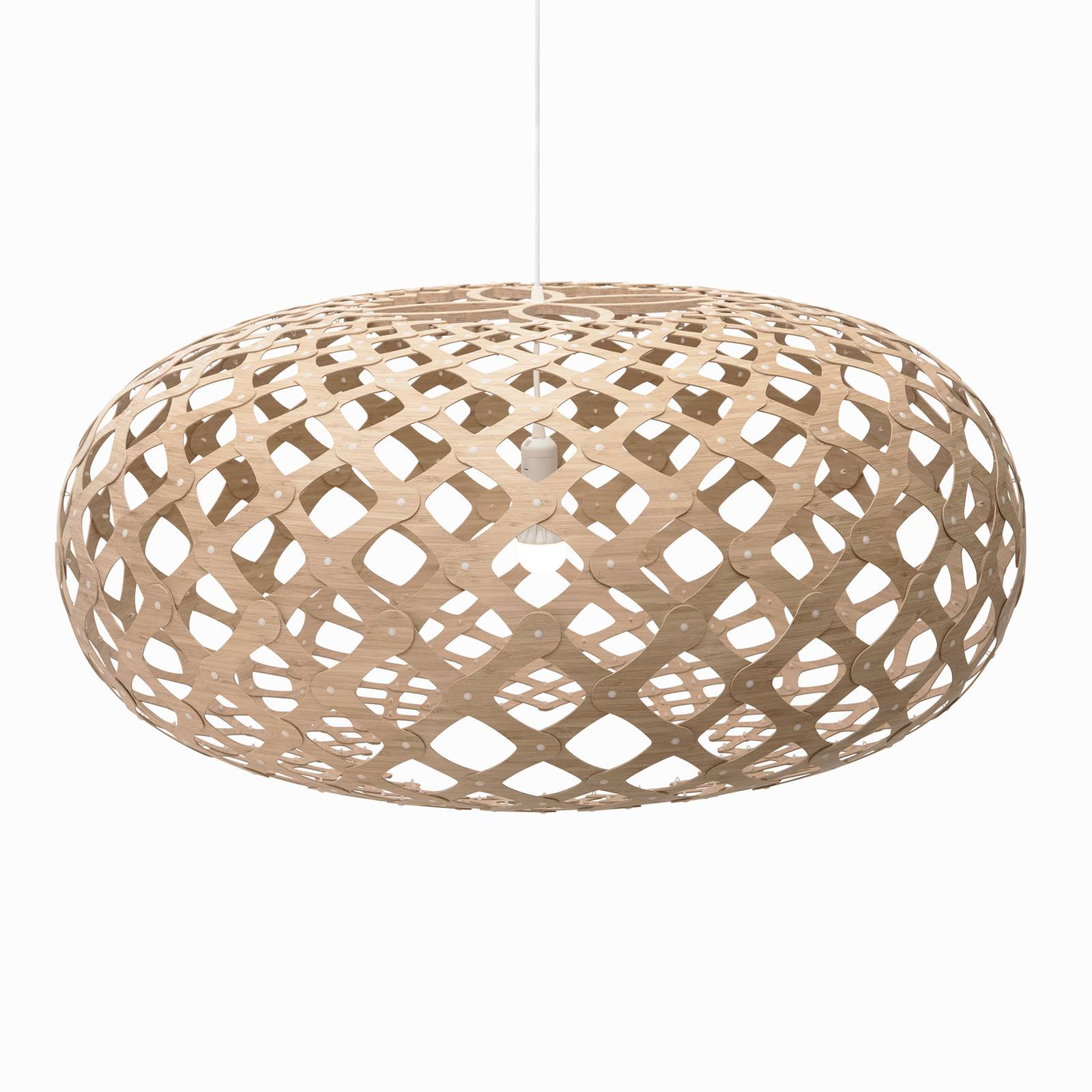 david trubridge Kina hanging lamp Ø 80 cm caramel, for Living / Dining Room, bamboo, E27, 60 W, H: 37 cm