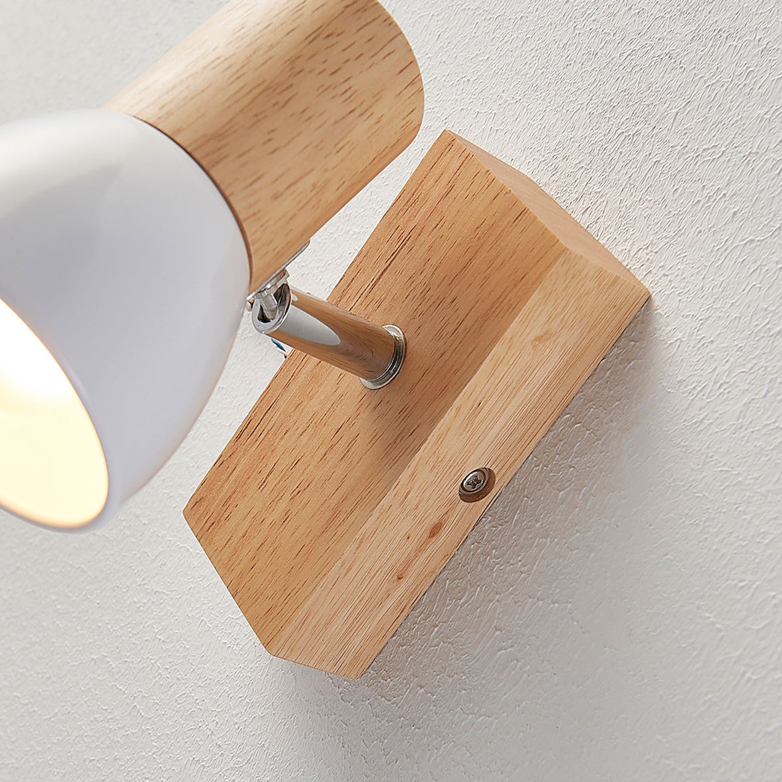 Thorin Wall Lamp Light Wood/White - Lindby