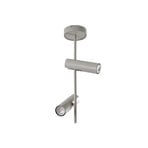 Deckenspot Leda 2, taupe, 2-flammig, Stahl, GU10, Höhe 55 cm